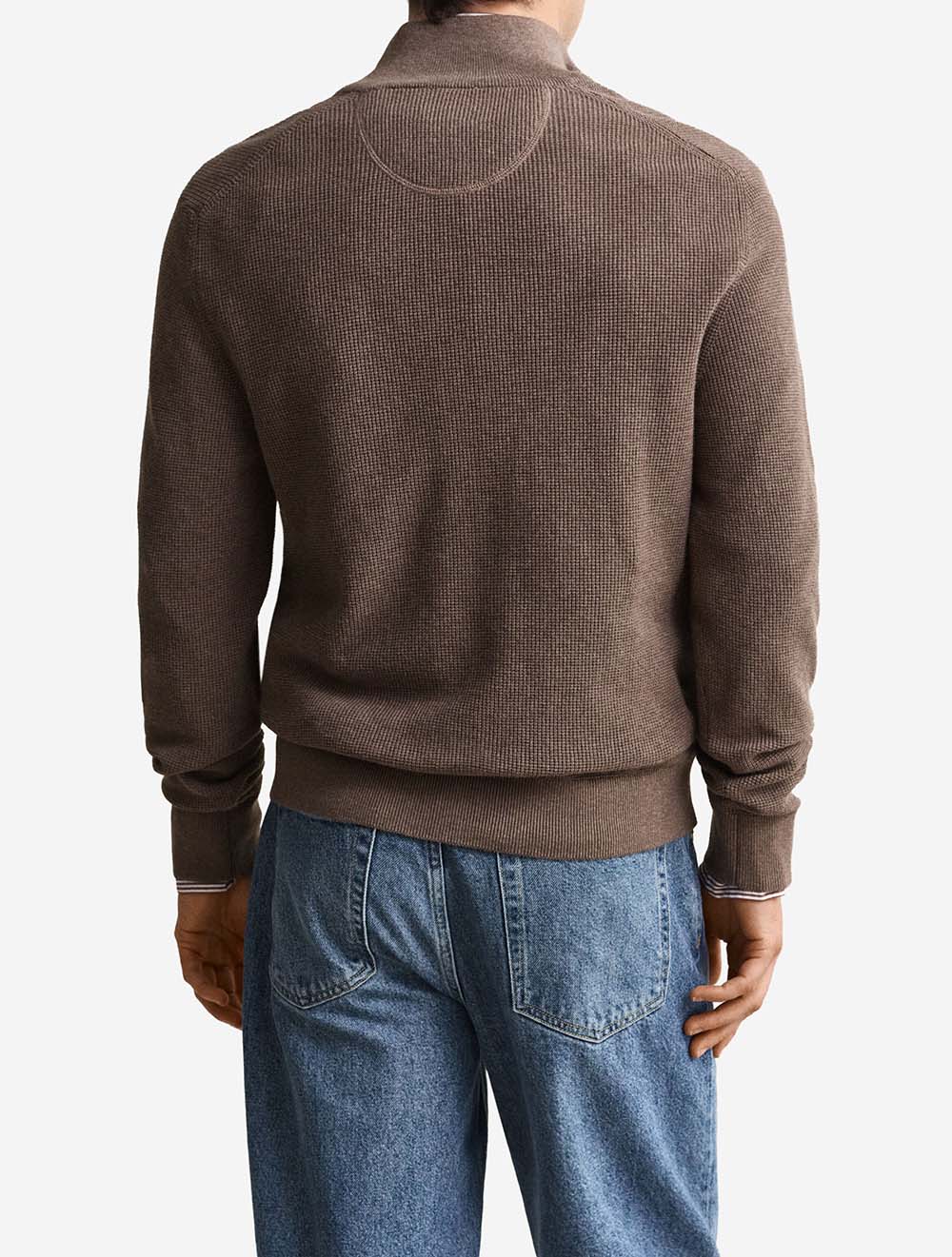 8030292A26 HAZEL 294 E140 MICRO TEXTURED COTTON HALF ZIP — 3 8030292-294-model-bv-1.jpeg