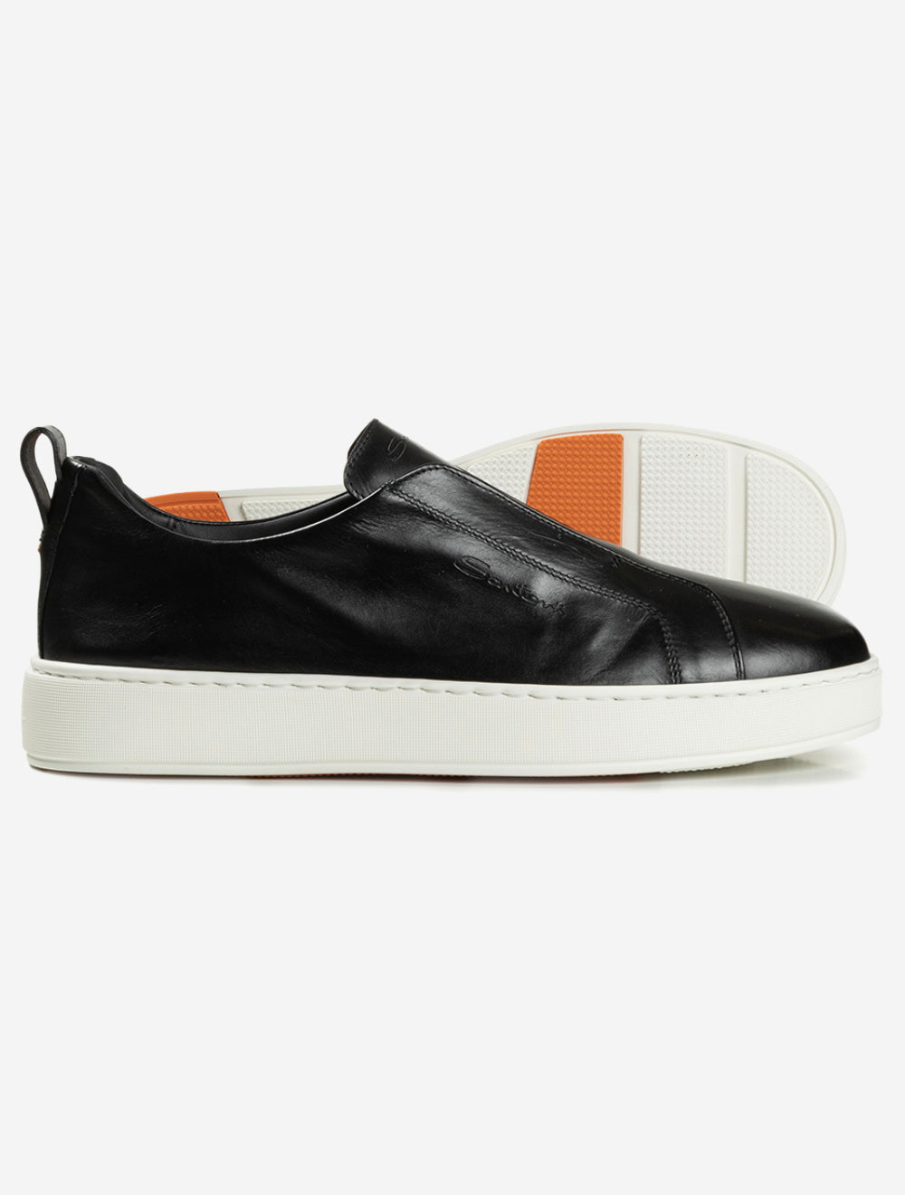 MBCD21995L BLACK N01 E650 Santoni Leather Slip On Sneaker — 7S8A1013.jpg