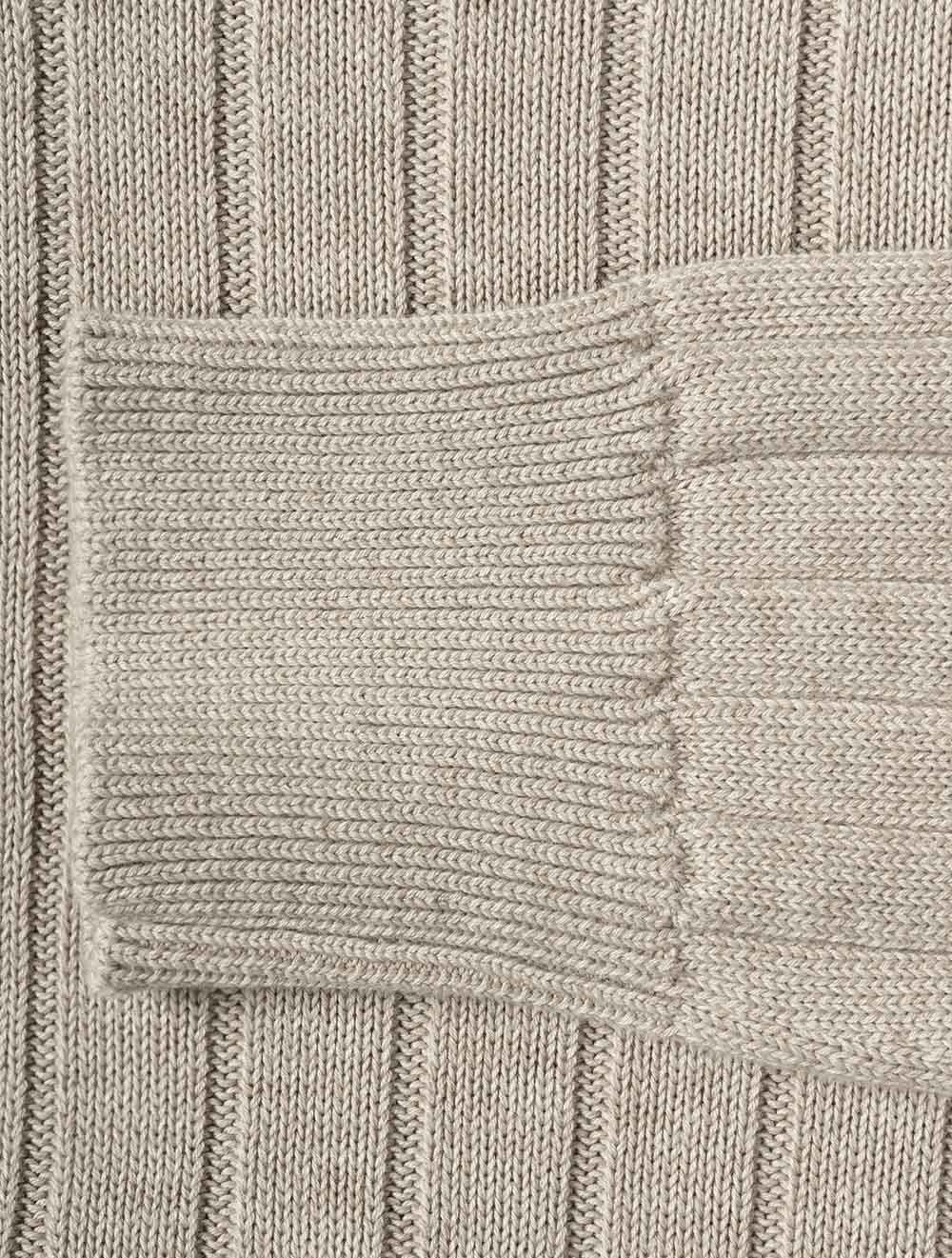 100014390 BEIGE 33 E299 ETON Structure Knit Crewneck — 7S8A4028.jpg