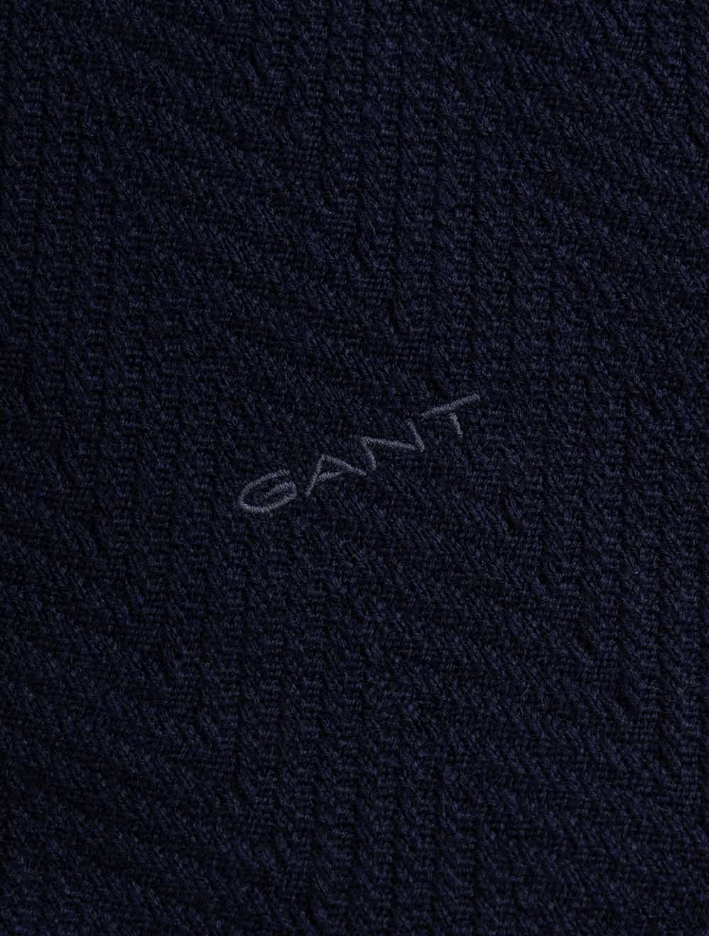 8050333A26 BLUE 433 E160 HERRINGBONE TEXTURE HALF ZIP — 7S8A2708.jpg