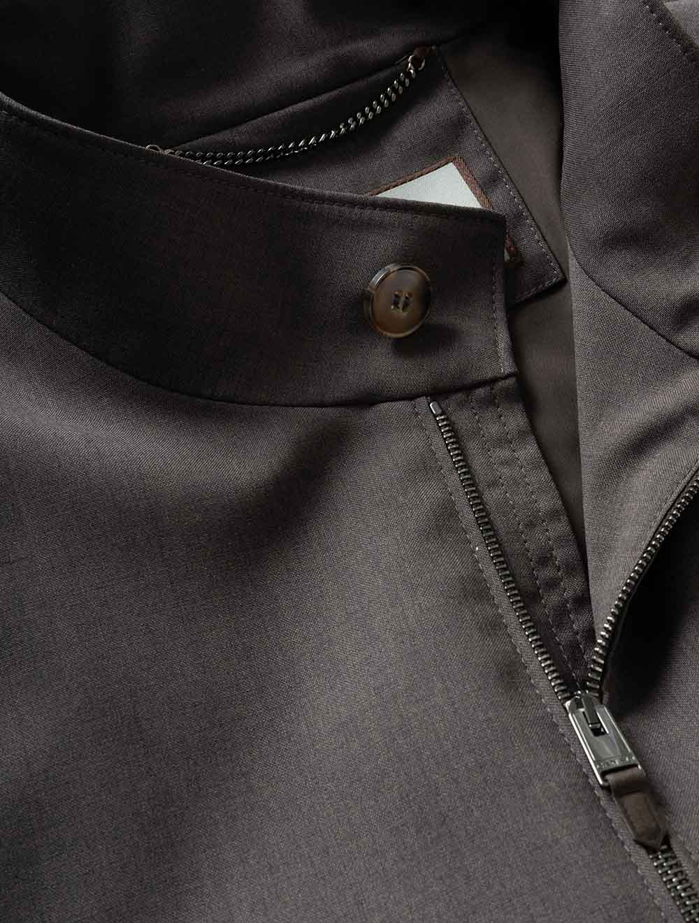 SR03429 BROWN 505 E1199 CANALI Full Zip Plain Blouson — 7S8A5120.jpg