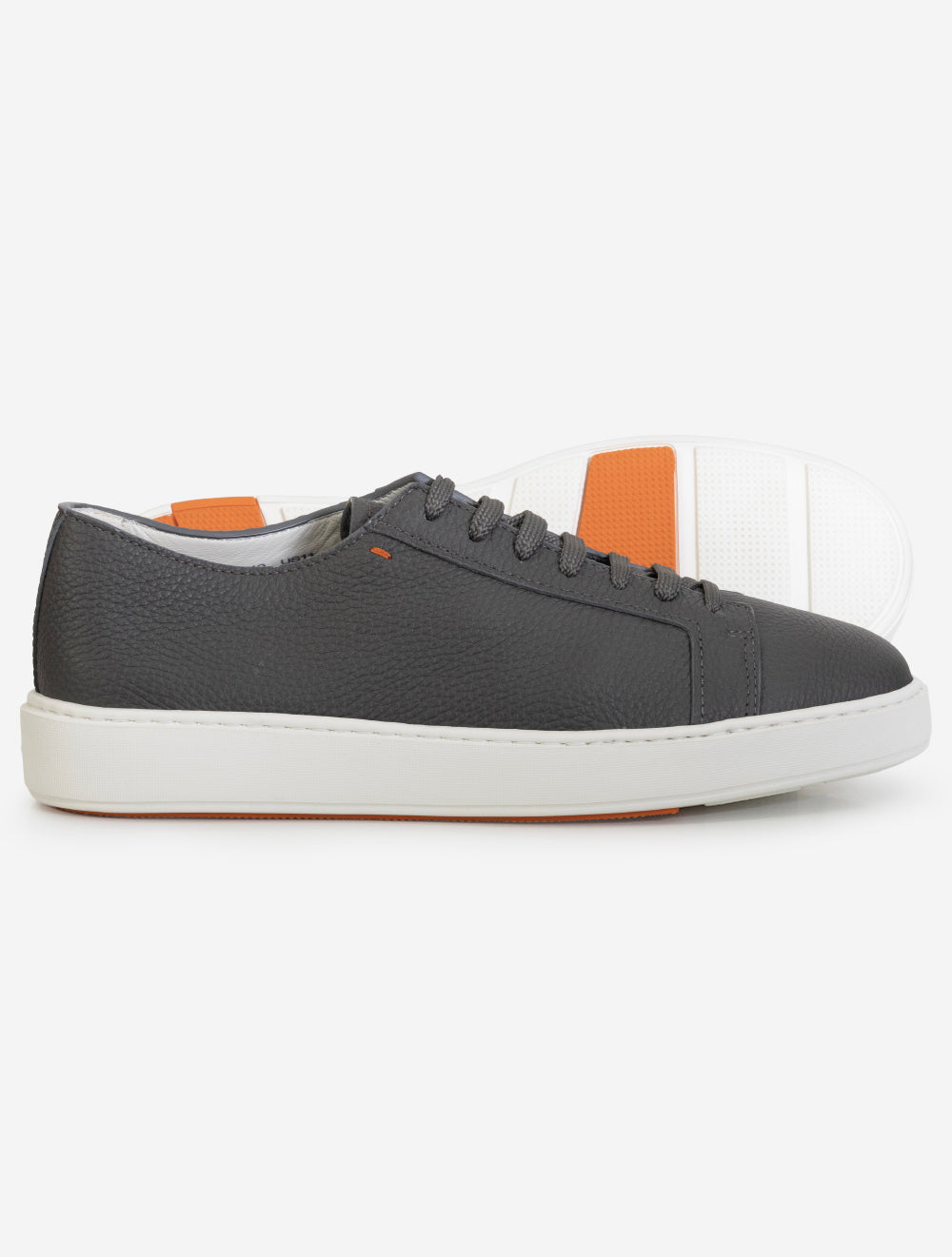 MBCD21571 GREY E450 SANTONI Tumbled Leather Sneaker — 7S8A6570.jpg