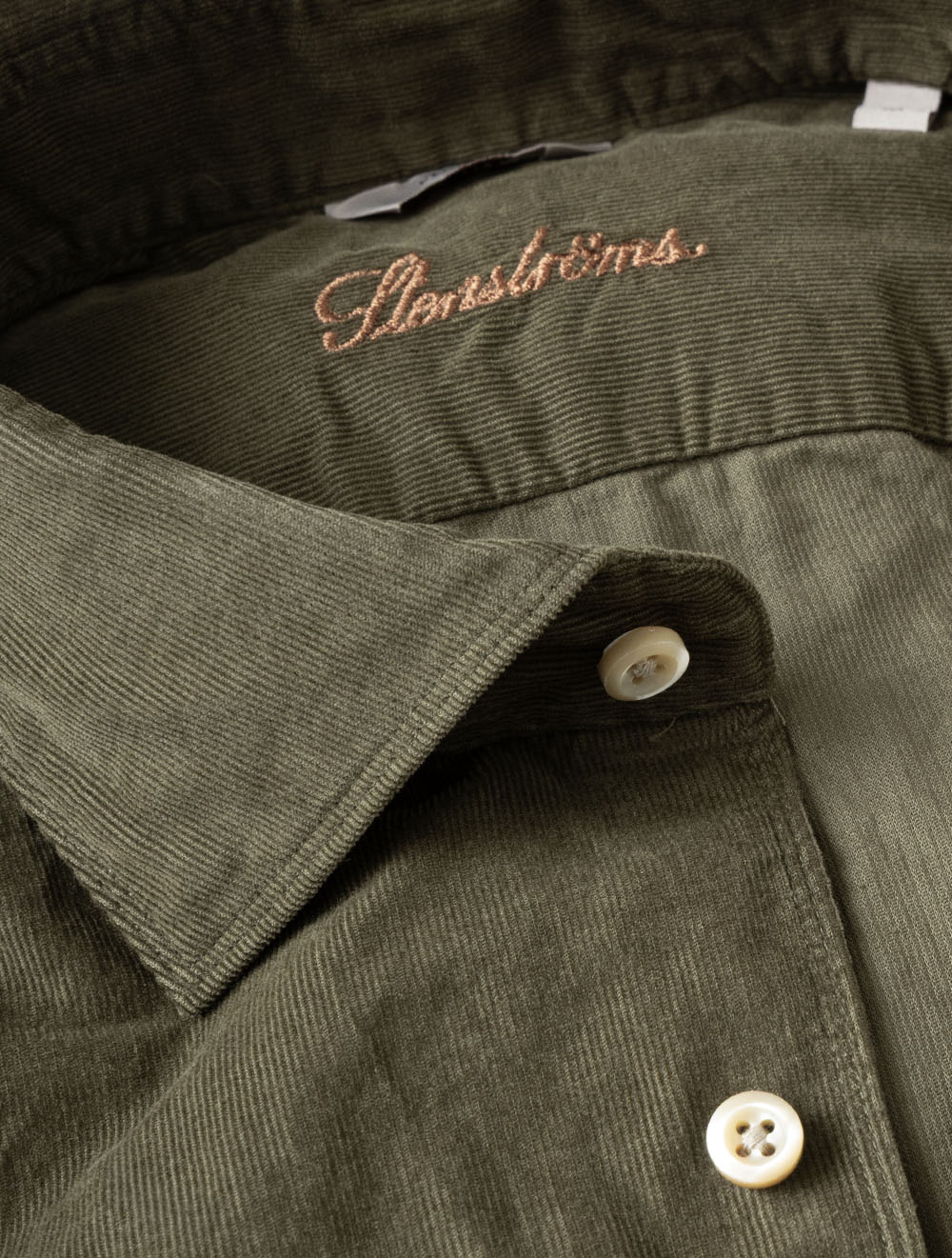 6747218885 GREEN:460 E169 Stenstroms Fine Cord Shirt — 7S8A9359.jpg
