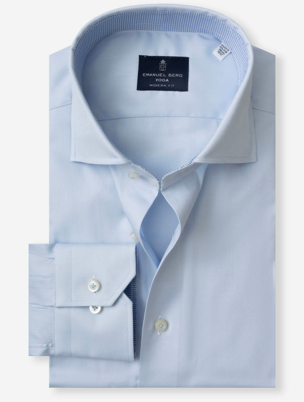 SF15314 BLUE E219 E Berg Modern Fit Plain Shirt — 7S8A9497.jpg