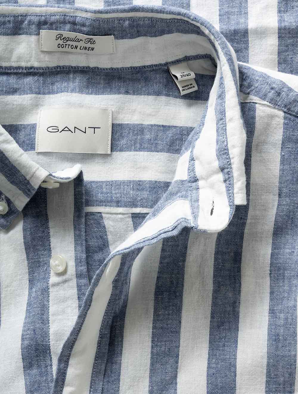 3260020S26 BLUE 442 E110 REG COTTON LINEN STRIPE SS SHIRT — 7S8A5175.jpg