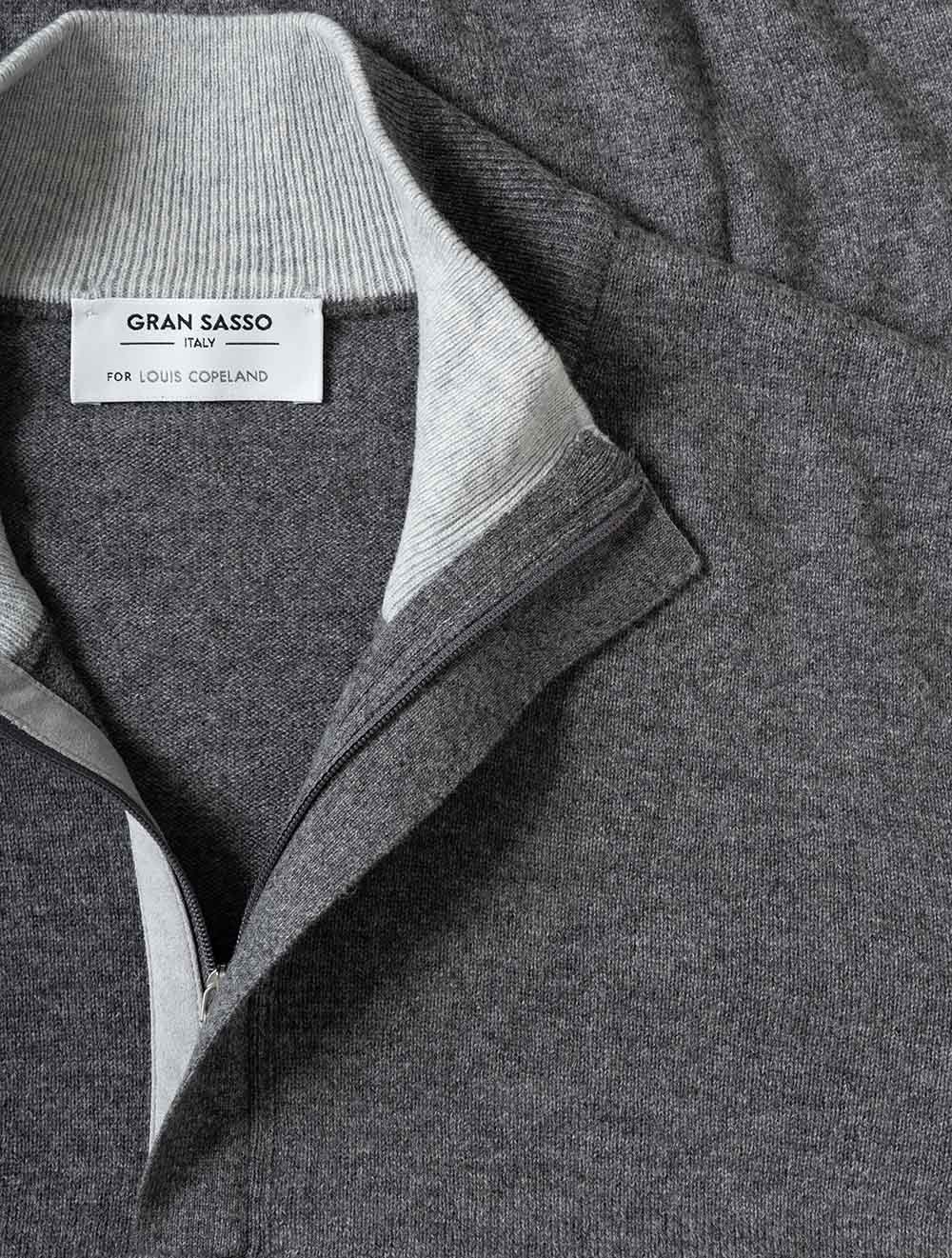 5510719675N GREY 072 E259 Gran Sasso Mock Zip Knit — 7S8A8054.jpg