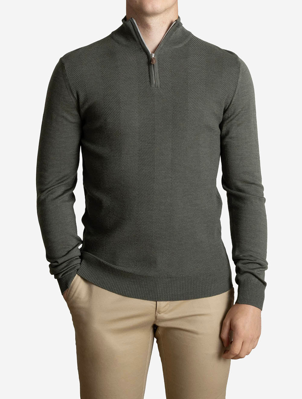4204201355 GREEN 465 E249 Stenstroms Herringbone Half Zip — 7S8A9058.jpg