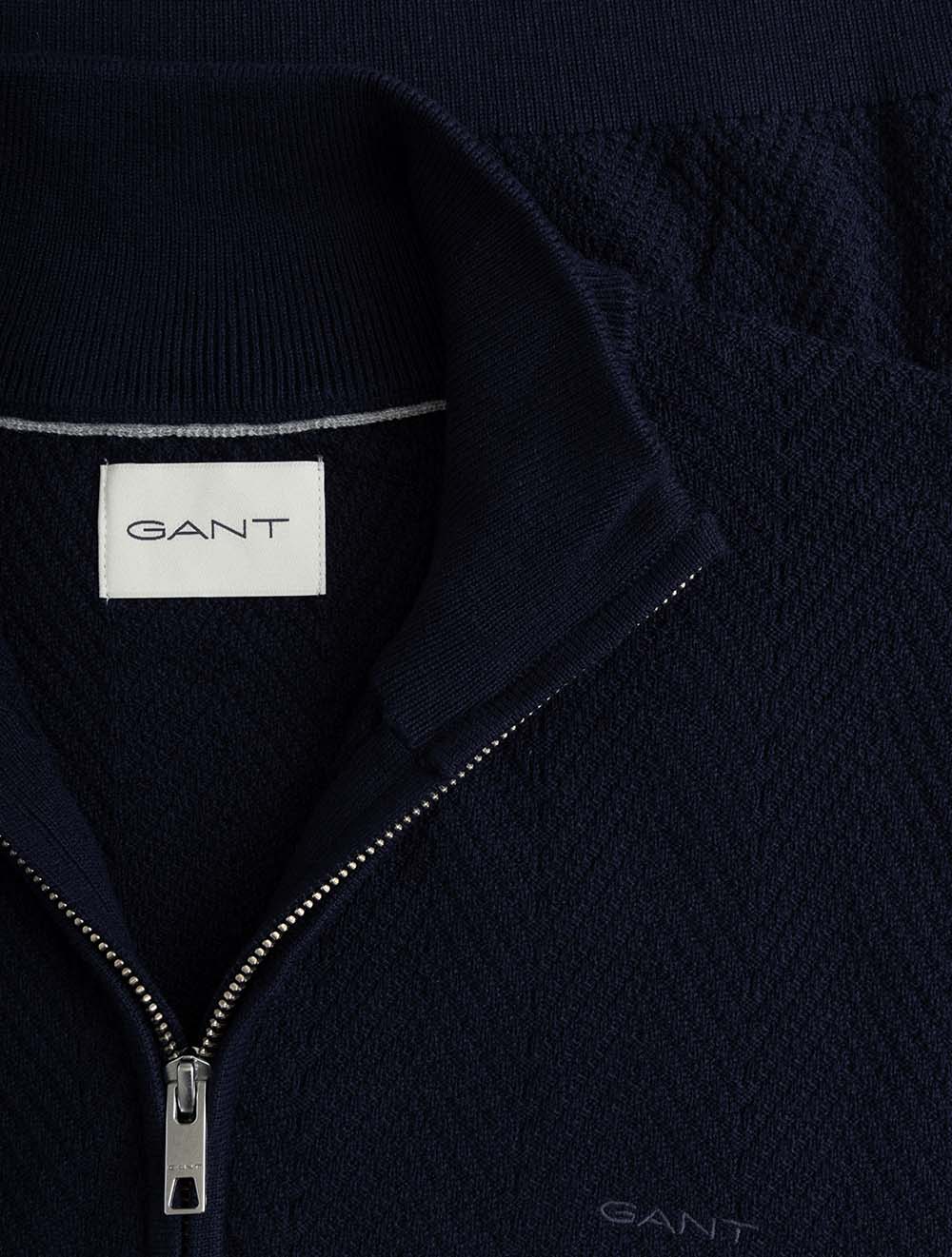 8050333A26 BLUE 433 E160 HERRINGBONE TEXTURE HALF ZIP — 7S8A2707.jpg