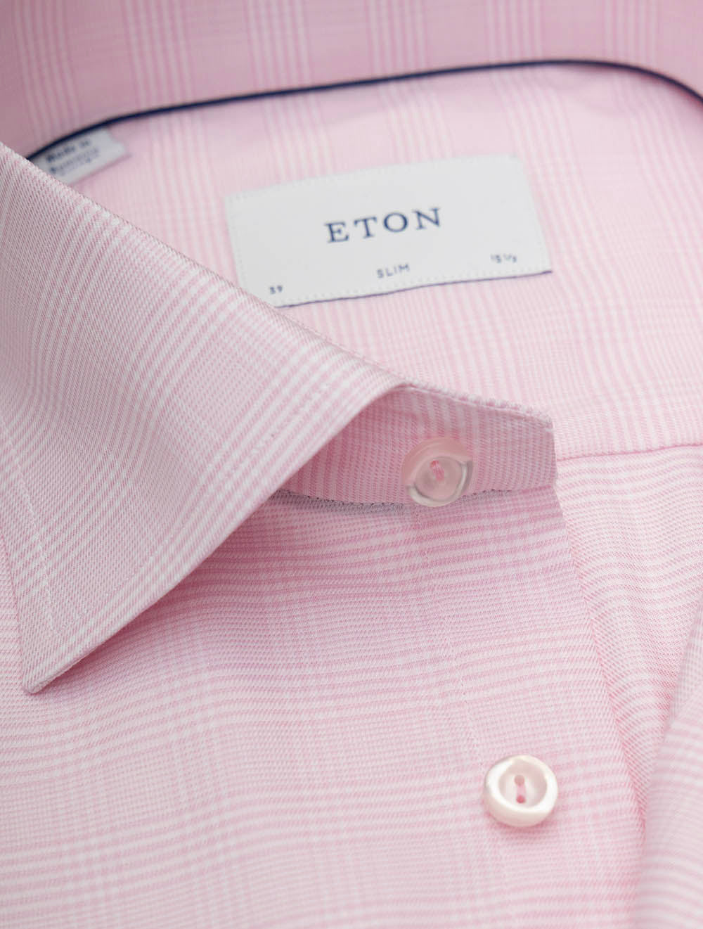 100014865 PINK 52 E249 ETON Slim Check Shirt — 7S8A4911.jpg