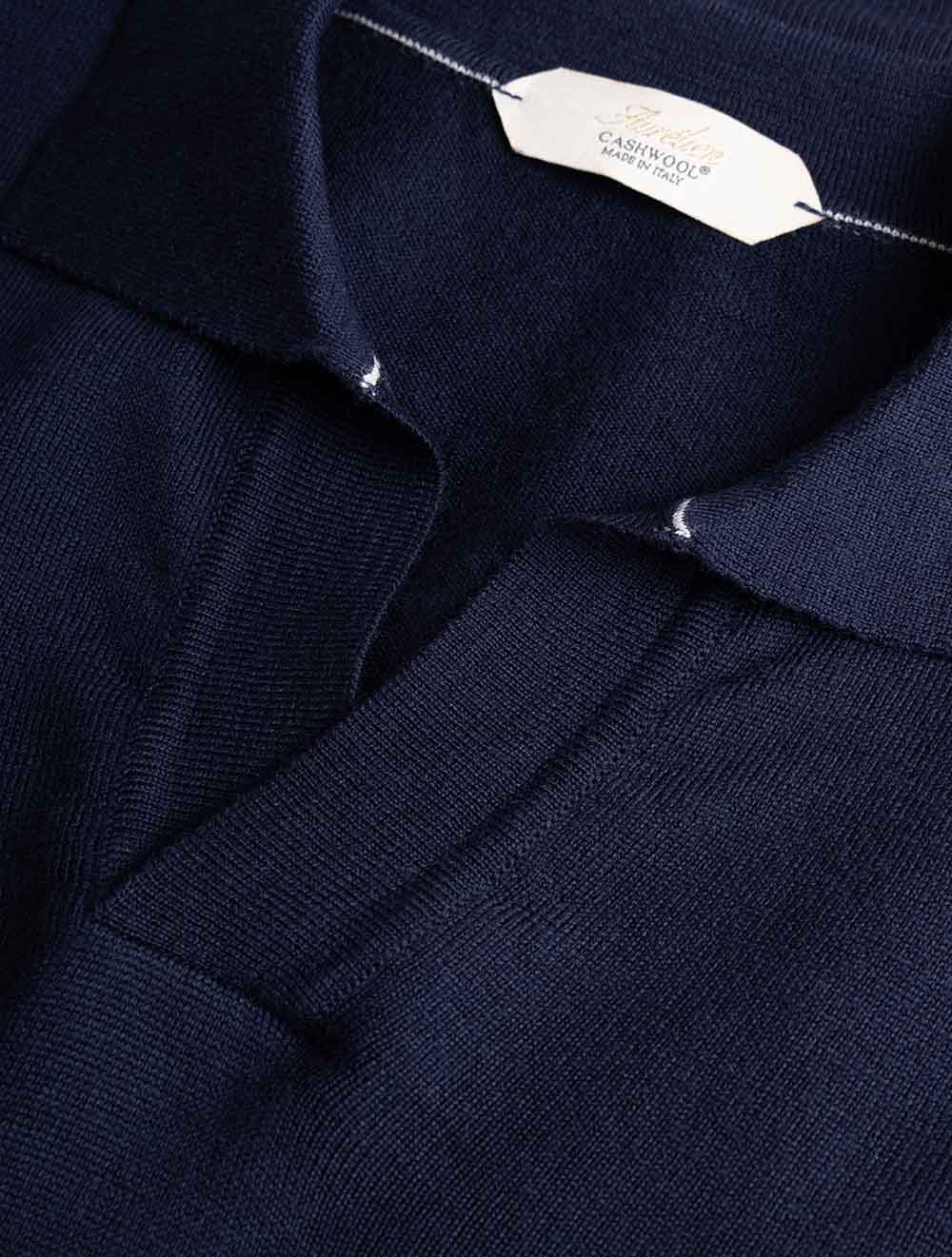 02140003 NAVY 410 E185 Aurelien LS Buttonless POLO — 7S8A1302.jpg