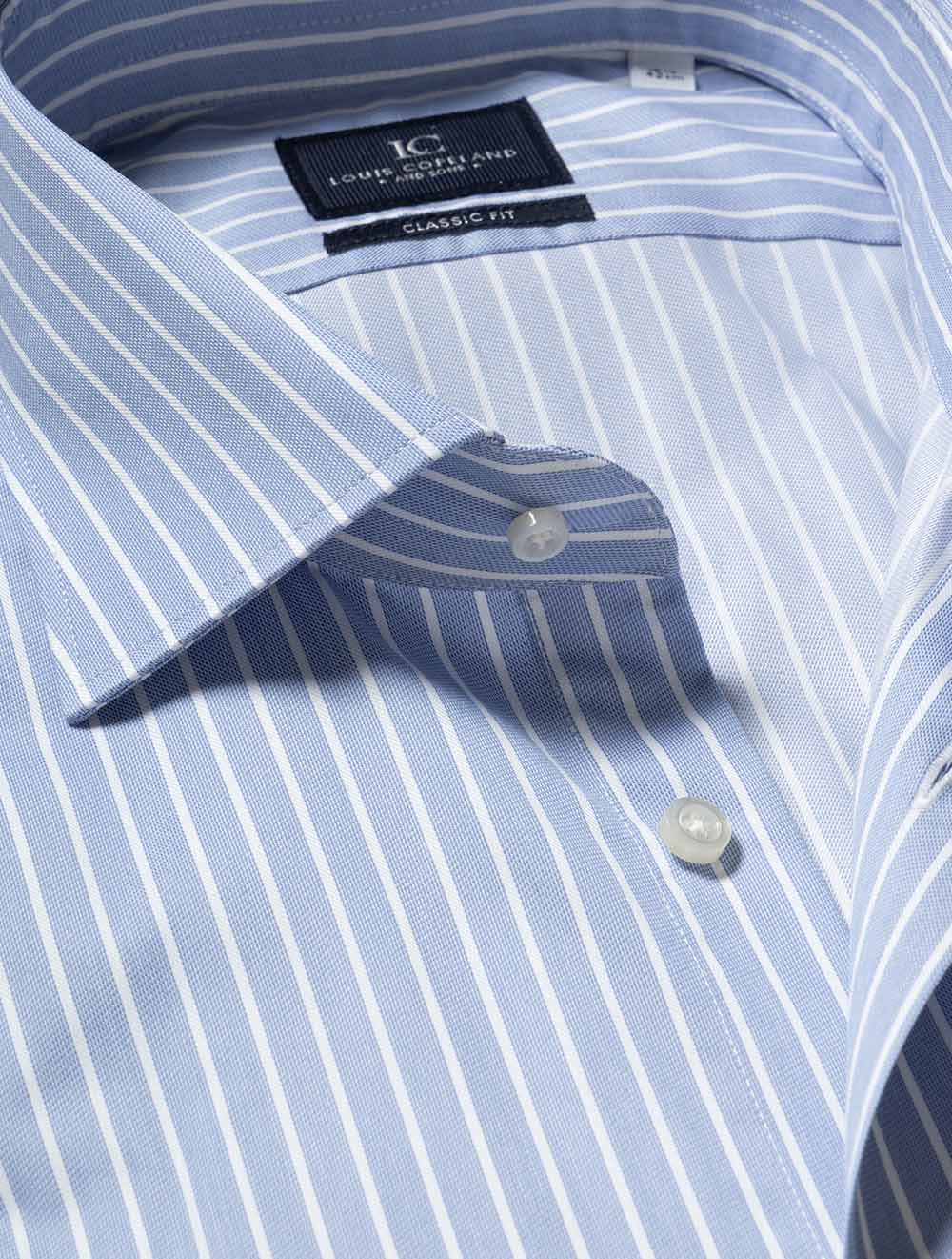 Classic Fit Stripe Shirt Blue