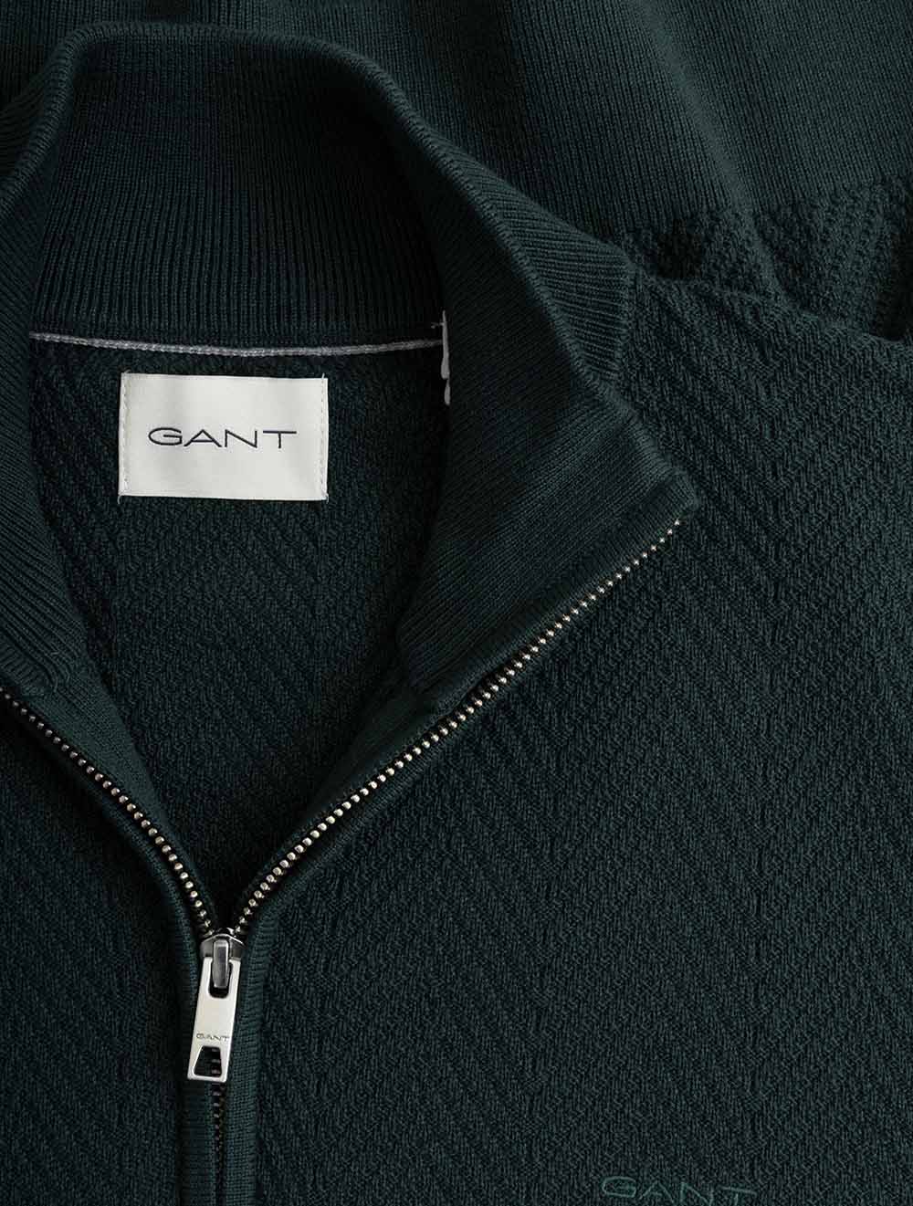 8050333A26 GREEN 374 E160 HERRINGBONE TEXTURE HALF ZIP — 7S8A2703.jpg