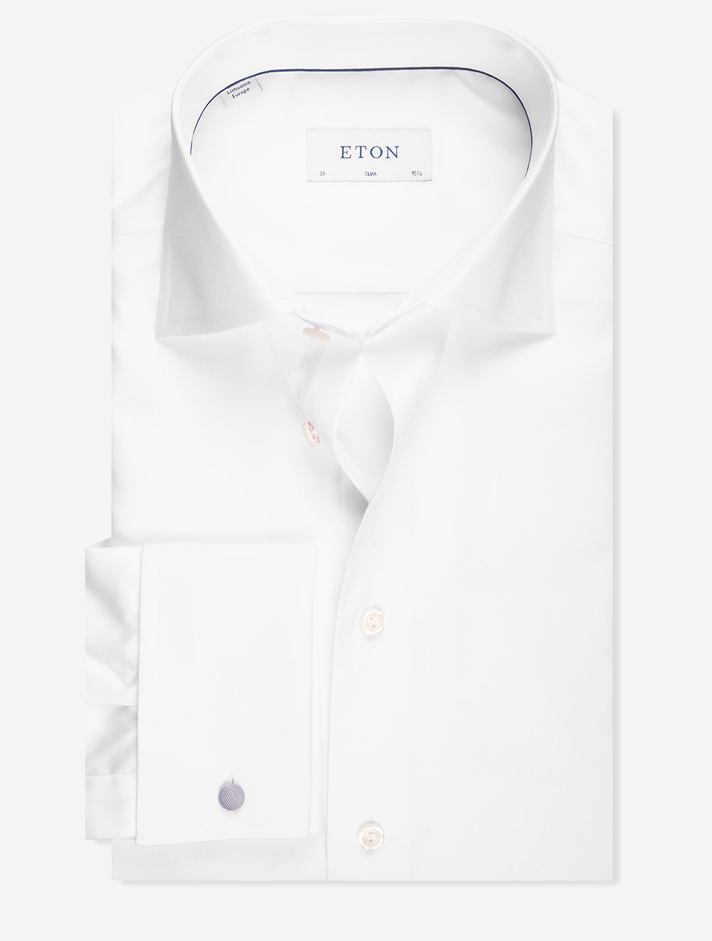 Slim Fit Double Cuff Shirt White