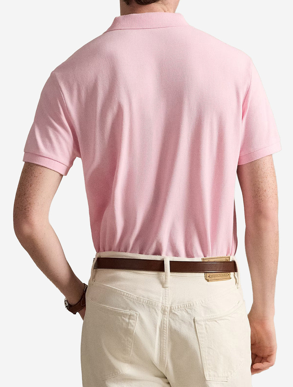 Custom Slim Fit Polo Shirt-Pink