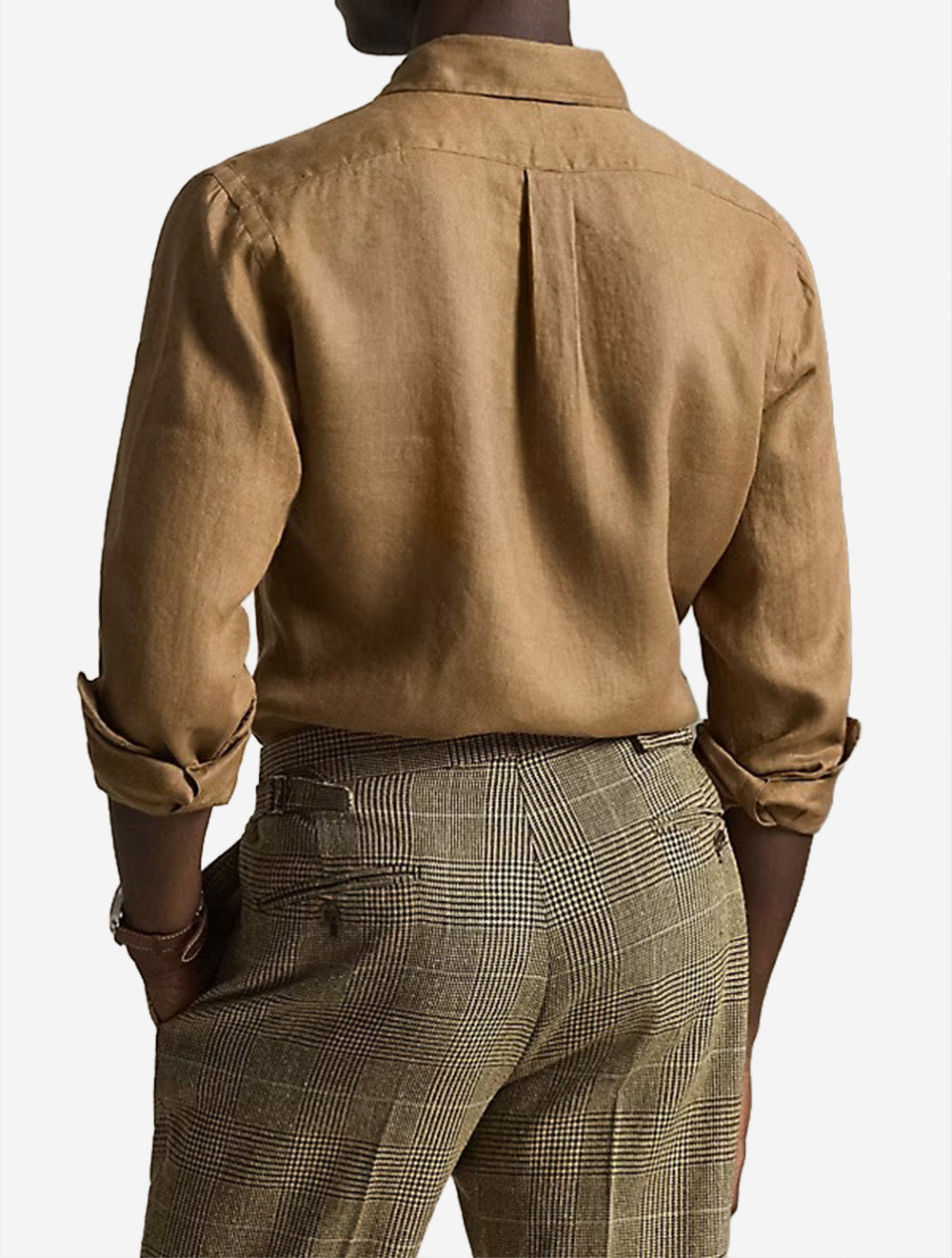 Custom Fit Linen Shirt Tan