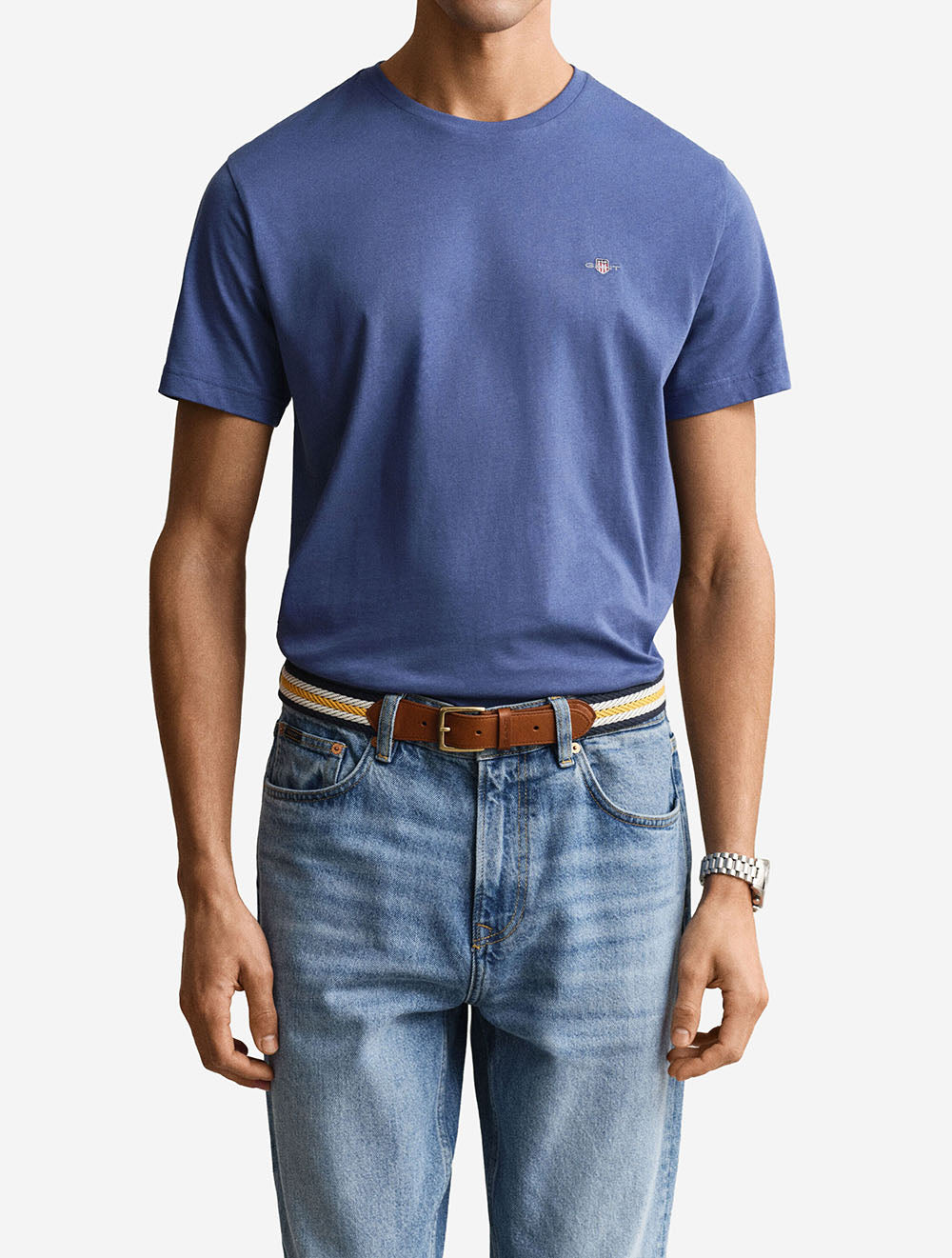 Regular Shield Short Sleeve T-Shirt Vintage Blue