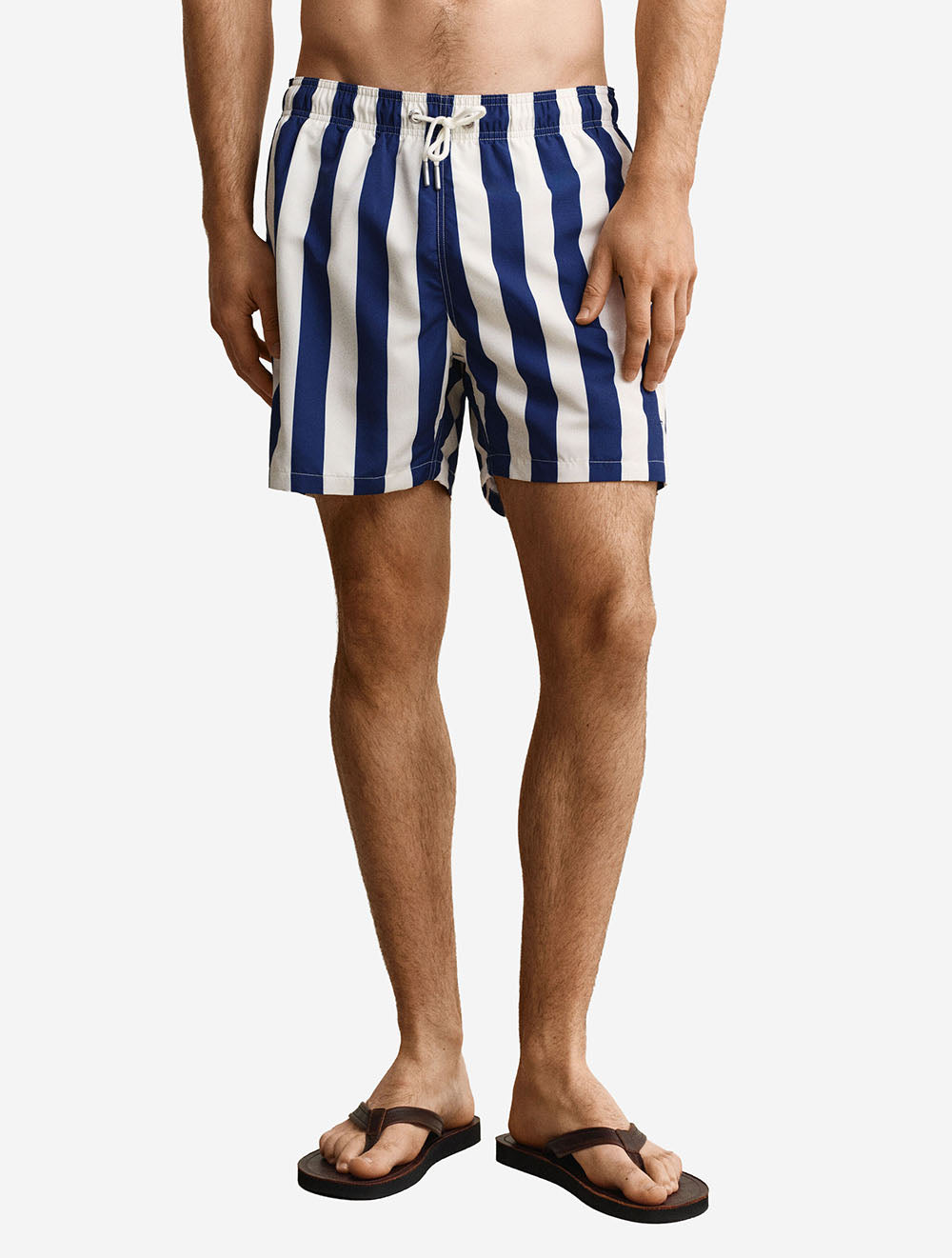 Block Striped Swim Shorts Rich Navy