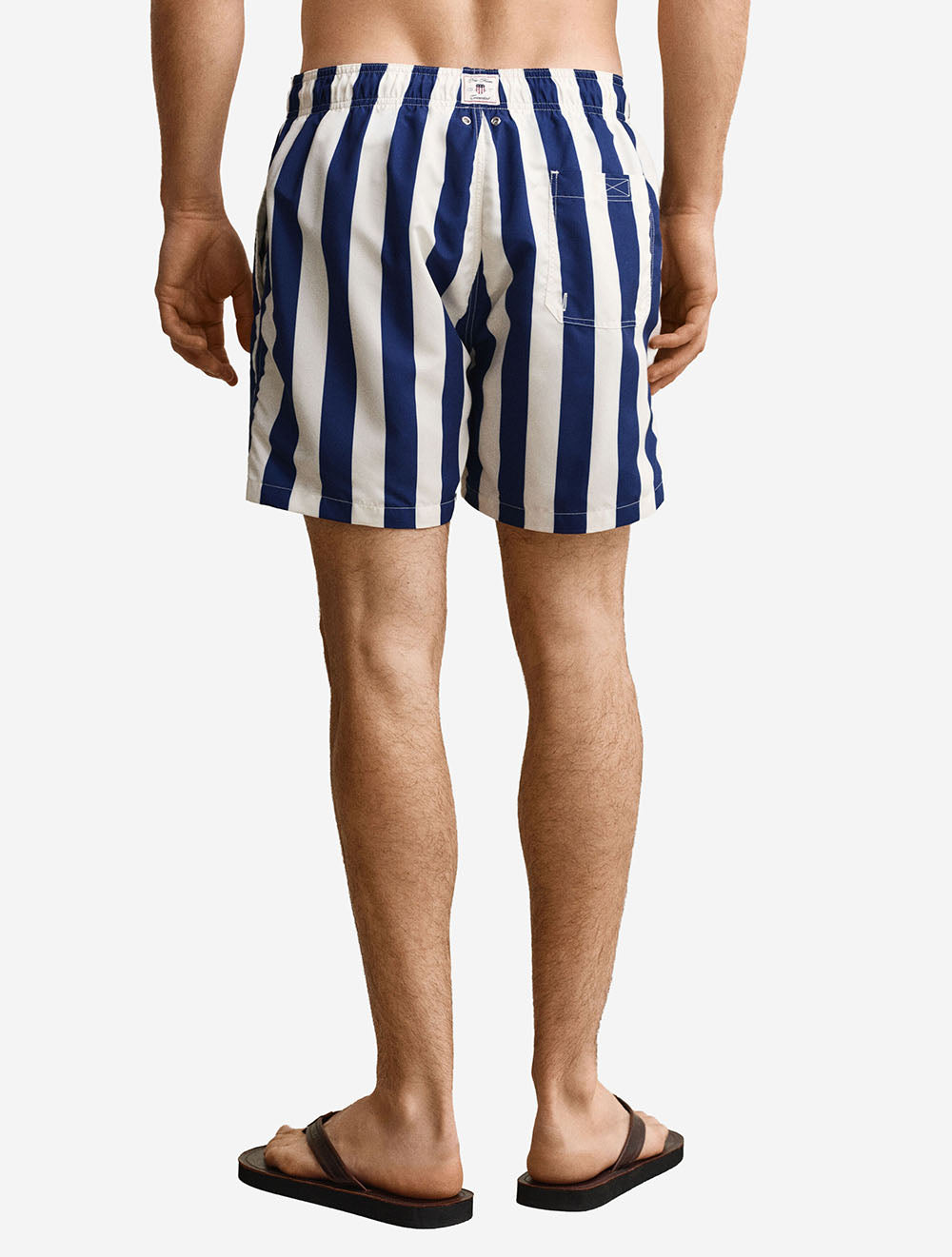 Block Striped Swim Shorts Rich Navy