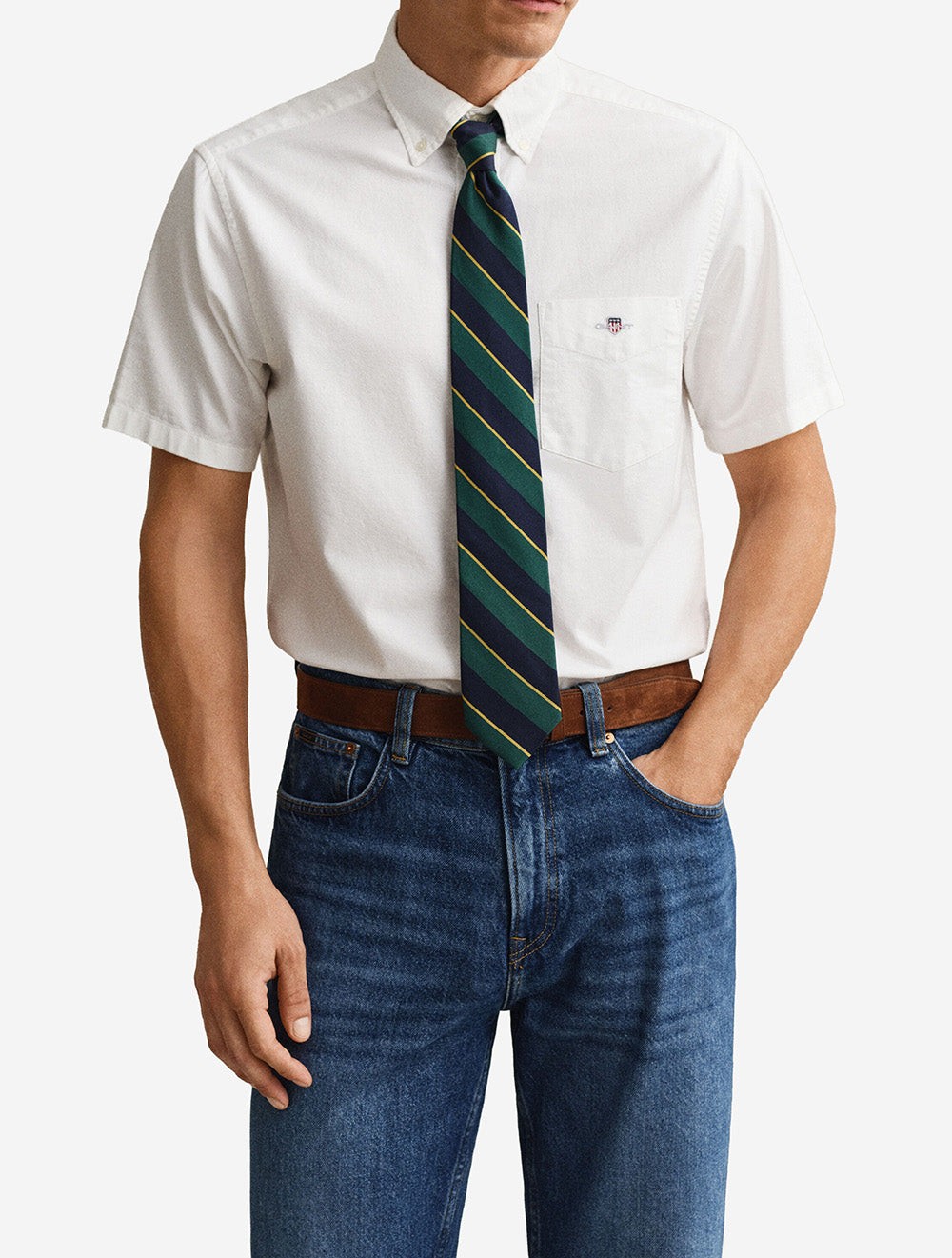 Regular Classic Oxford Short Sleeve Shirt White
