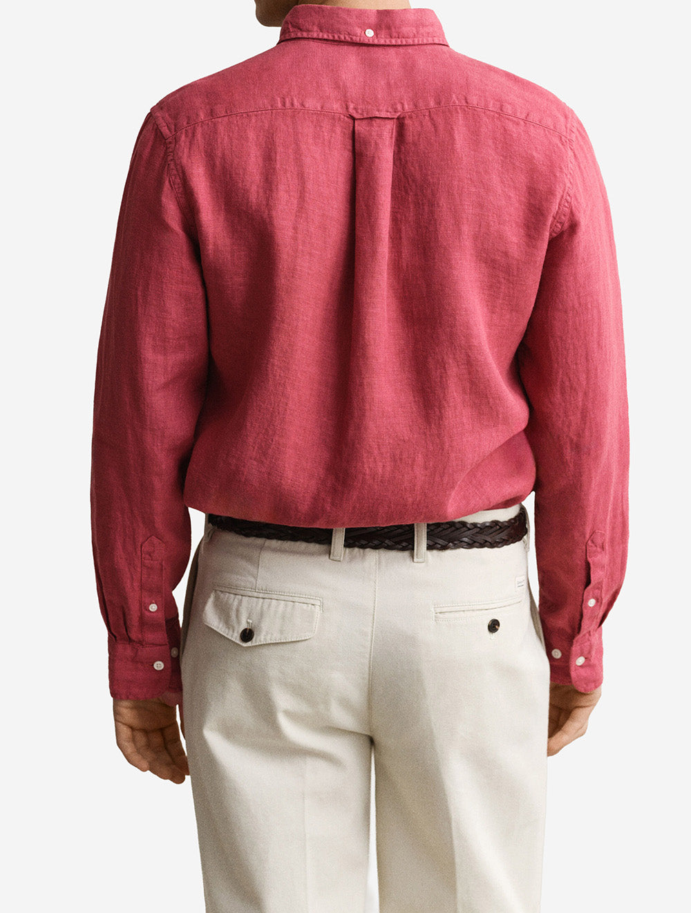 Linen Regular Fit Shirt Dusty Brick Red