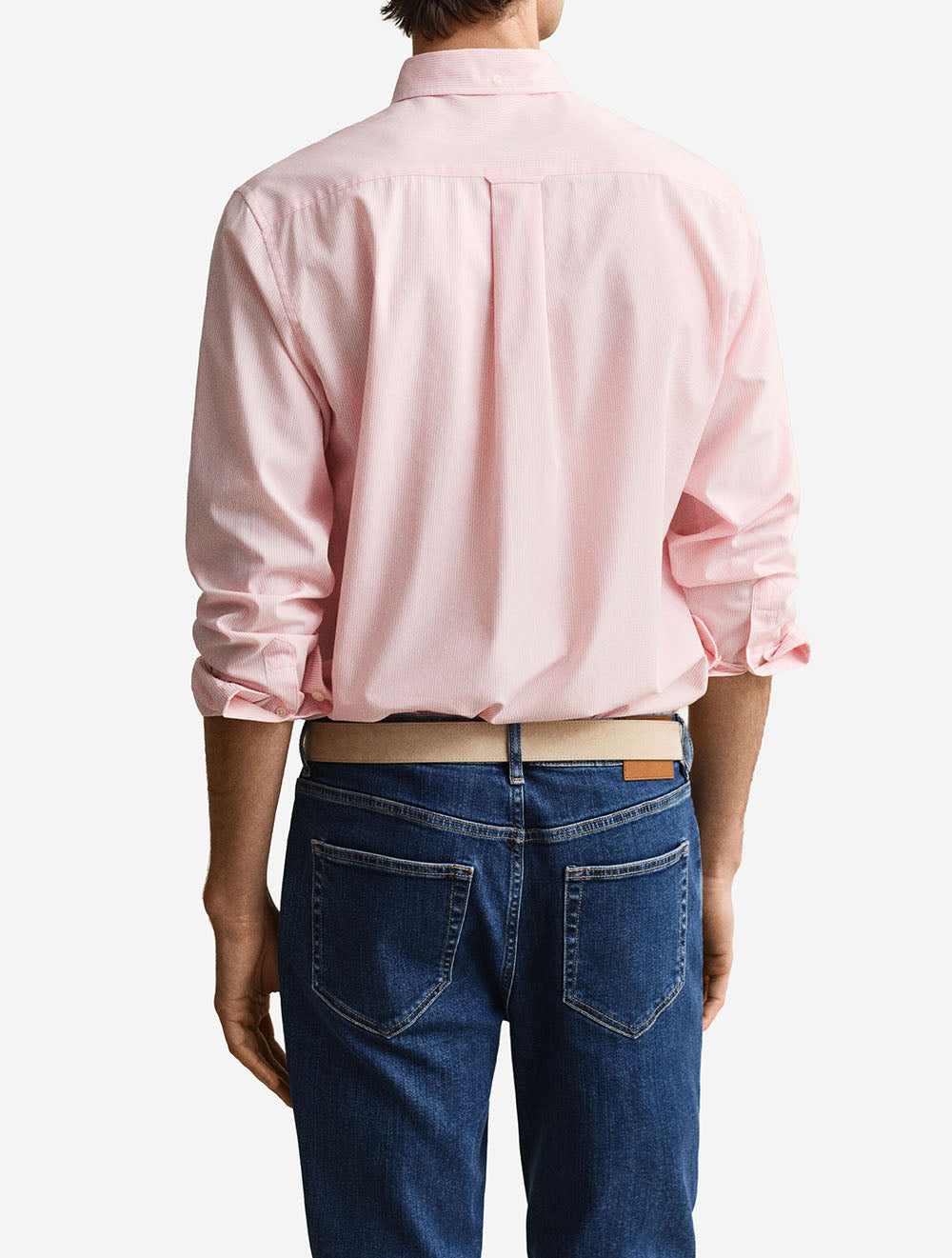 Regular Classic Poplin Banker Shirt Washed Pink