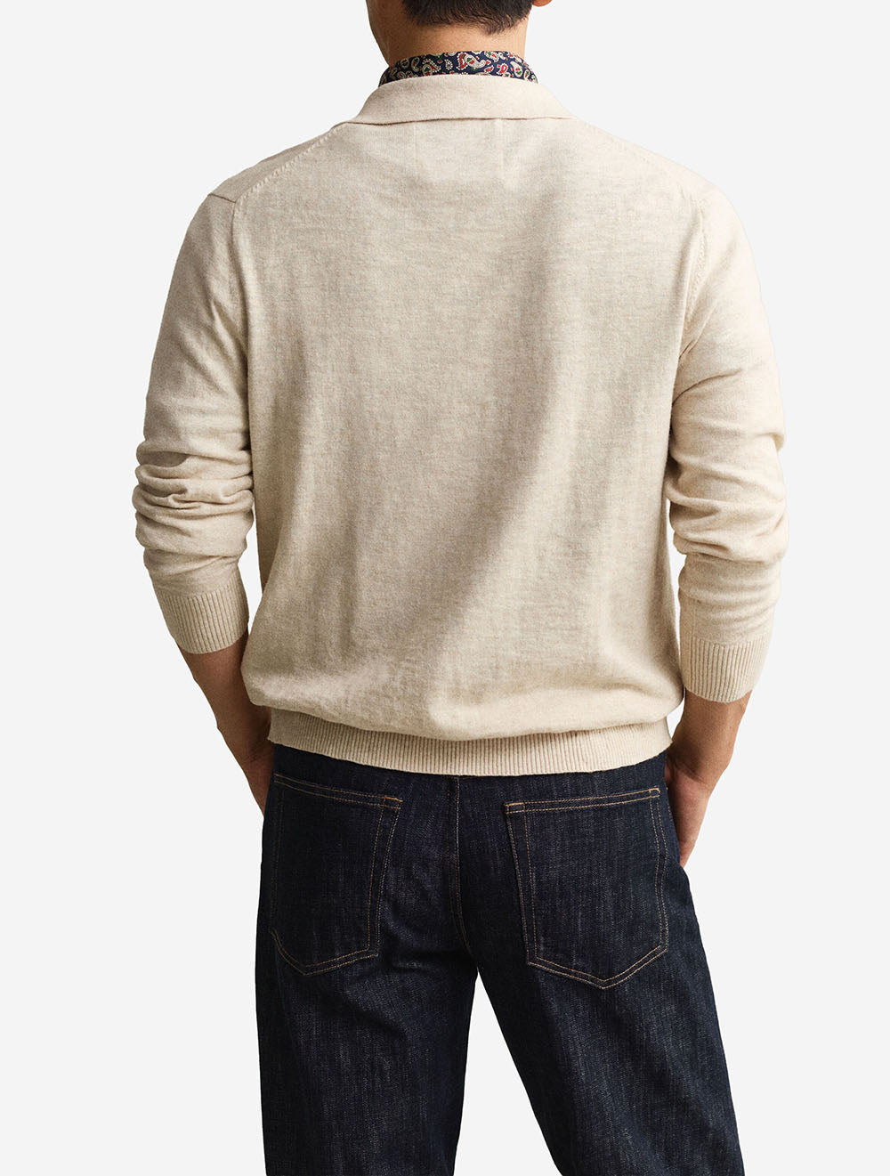 Slub Cotton Linen Polo Seed Melange