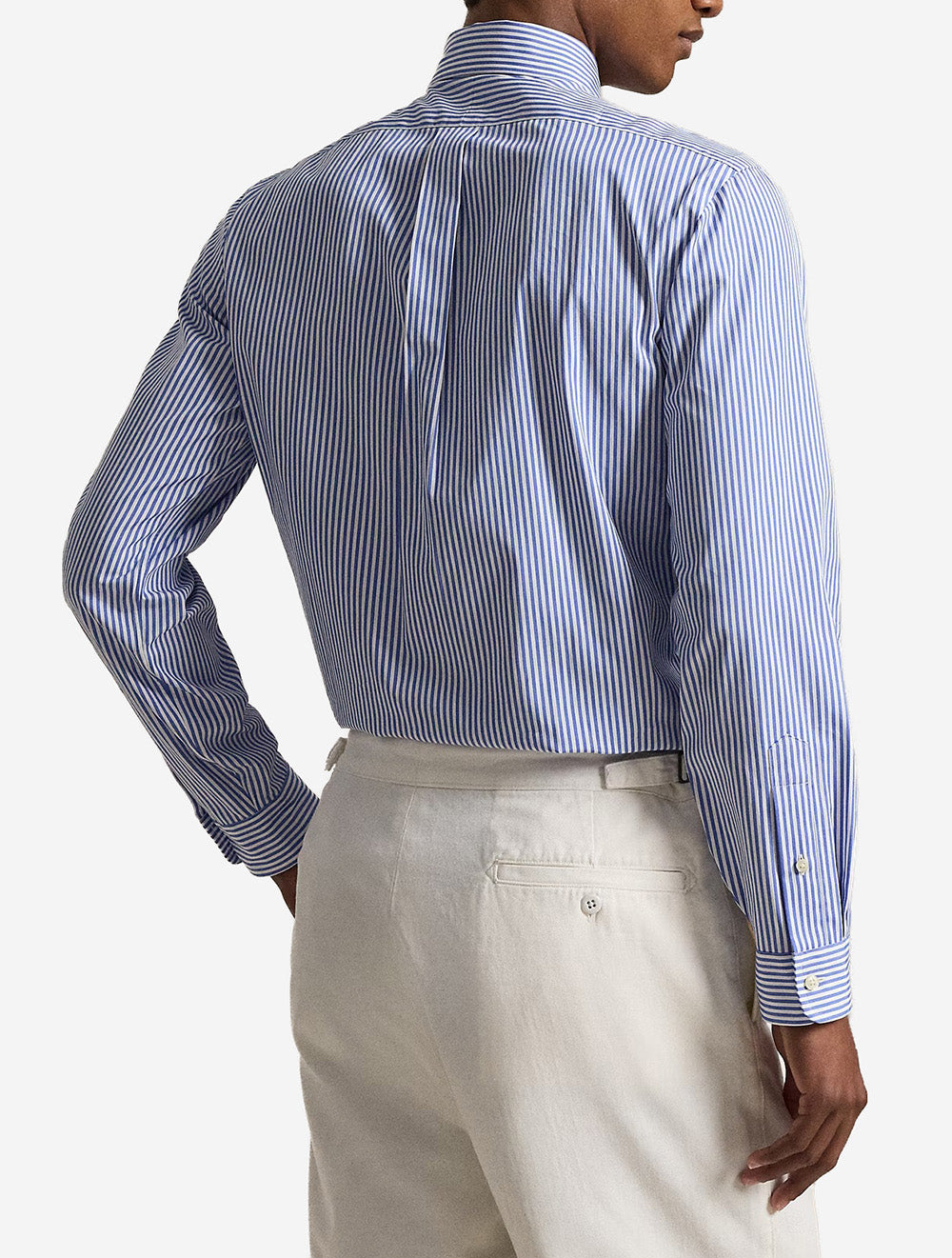 Striped Poplin Shirt Blue