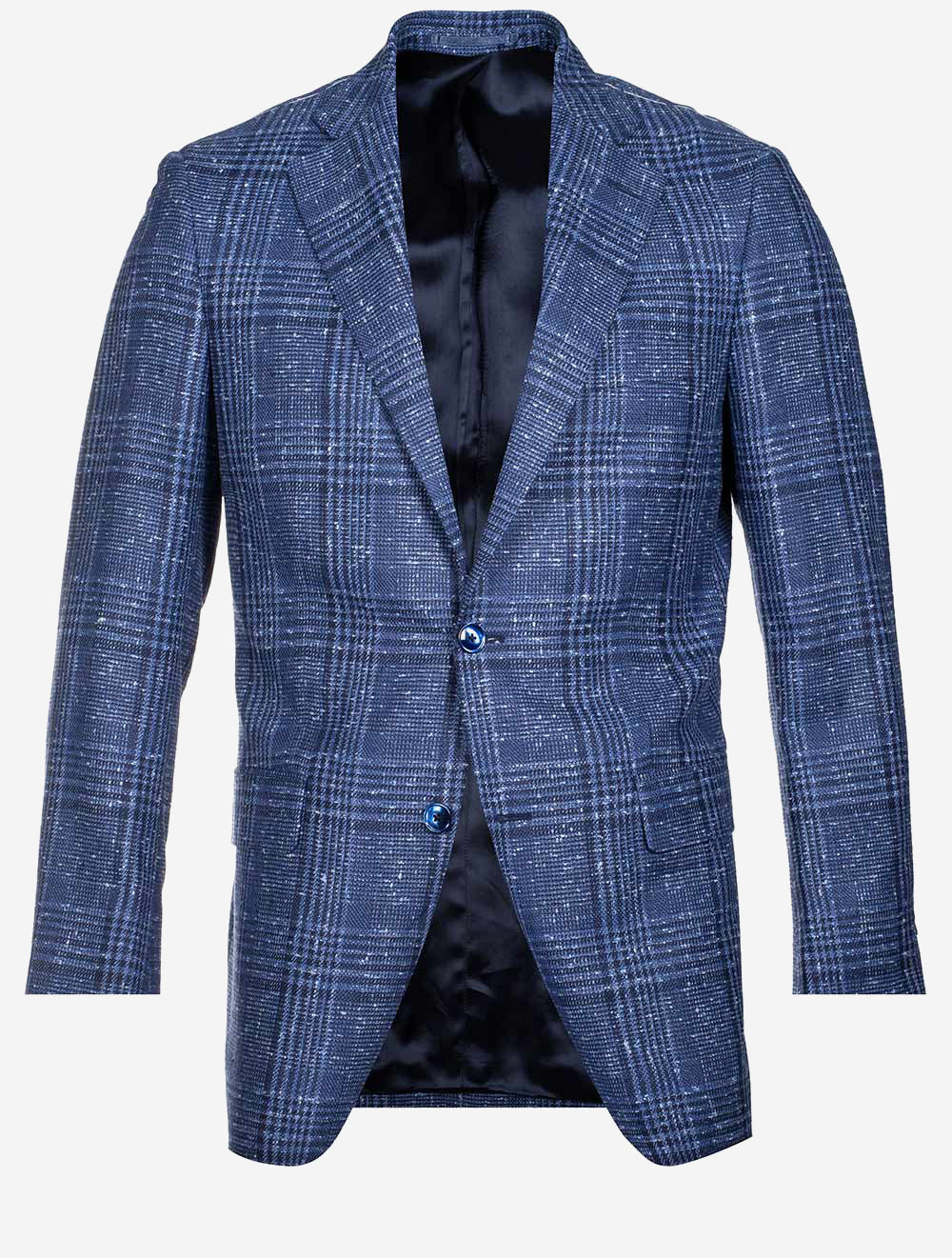 Veste à carreaux bleu marine