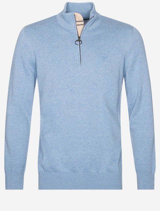 BARBOUR Half Zip Sweater Blue