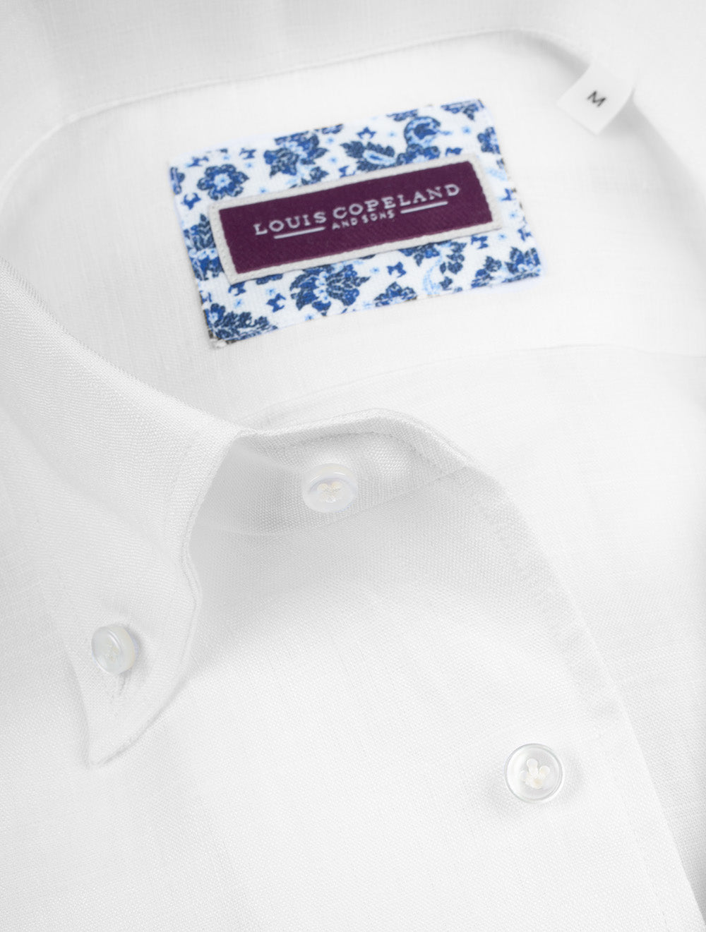 Louis Copeland Linen Shirt White AI2