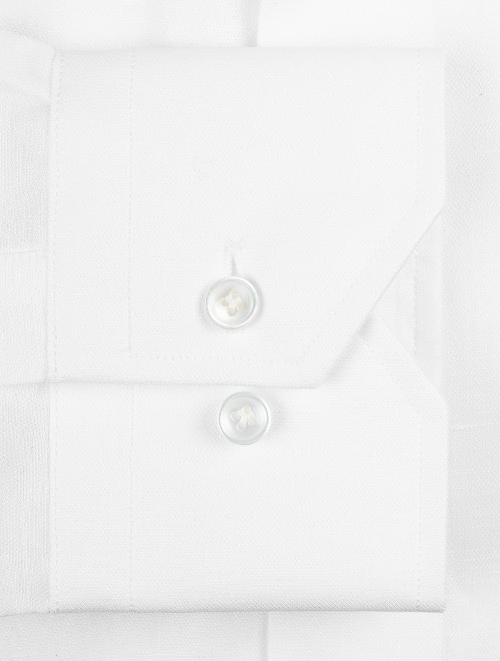 Linen Mix Twill Shirt White