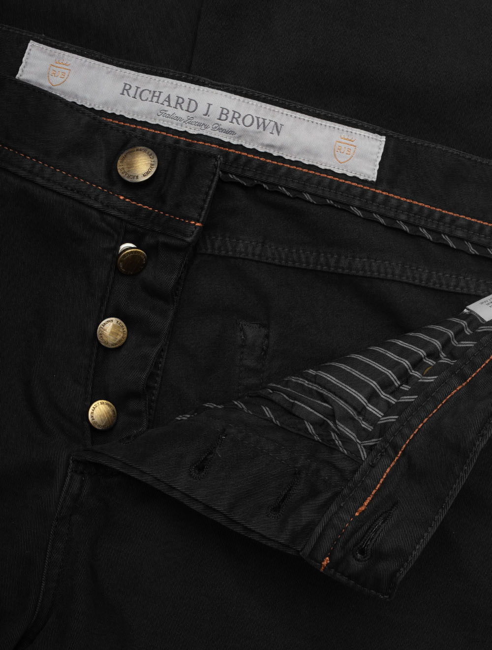 Richard J Brown Milano Luxury Denim Jean Black AI3