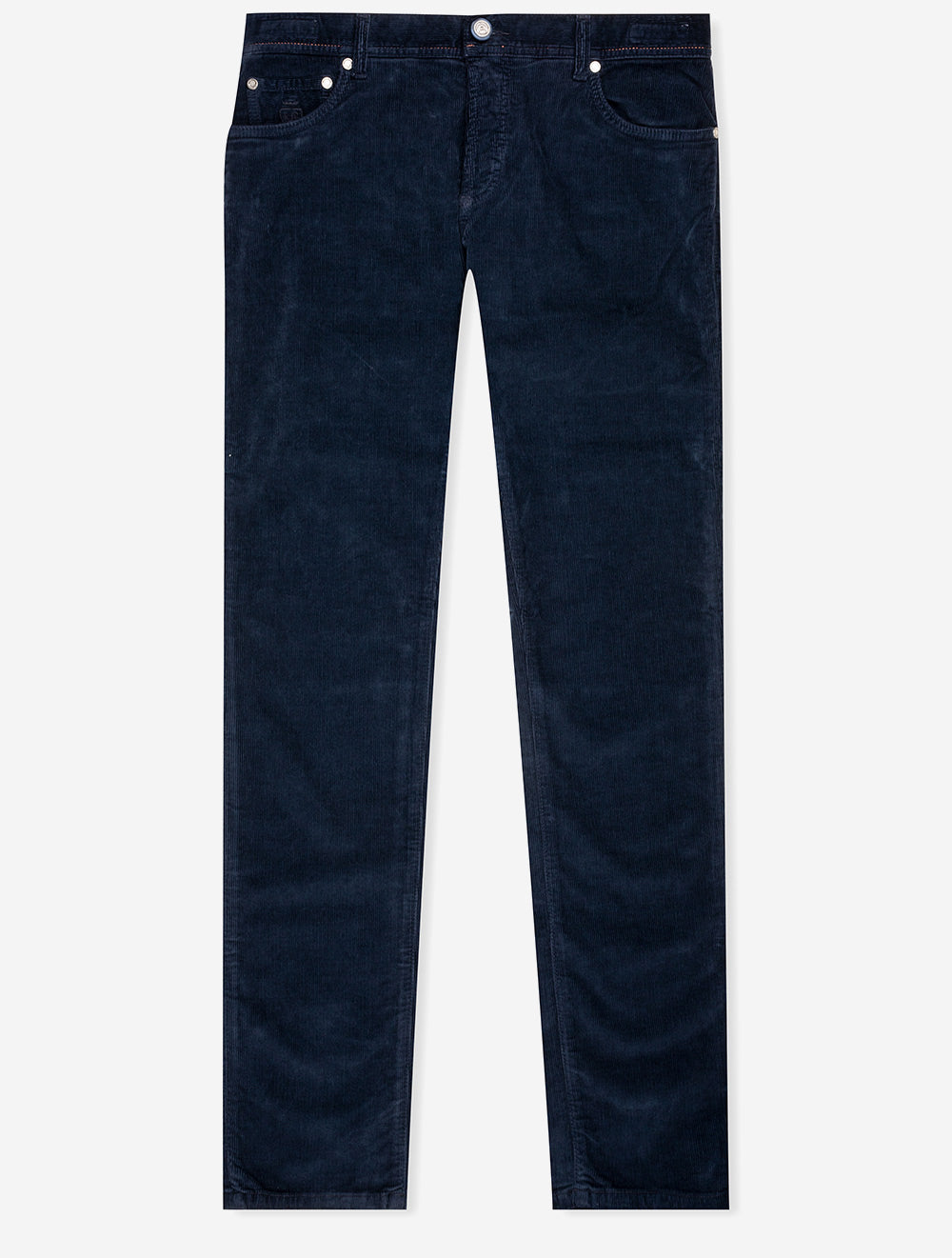 Cordon de luxe en coton et cachemire bleu marine