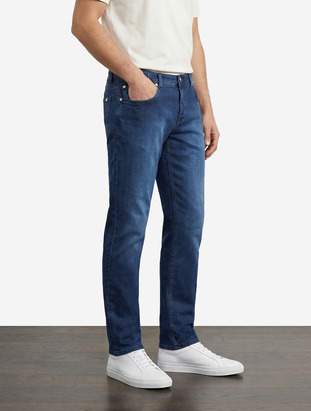 Travel Jersey Denim Jean Blue
