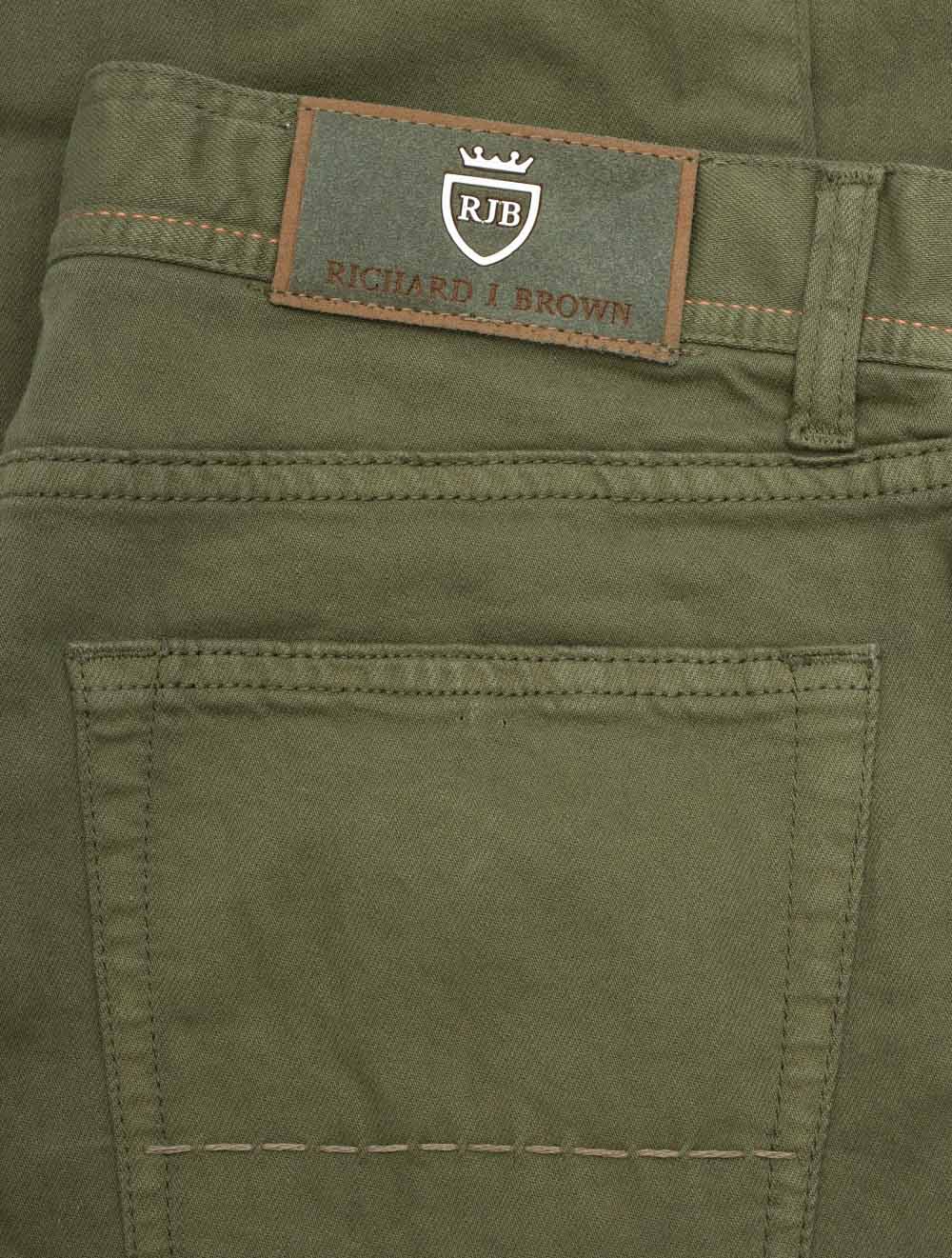 Richard J Brown Icon Daily Comfort Jean Oil Green AI1