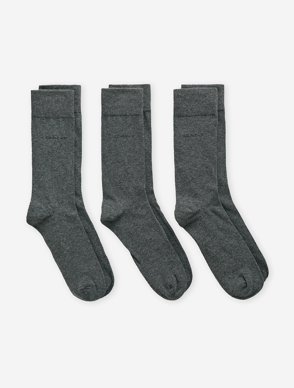Soft Cotton Socks 3-Pack Charcoal Melange