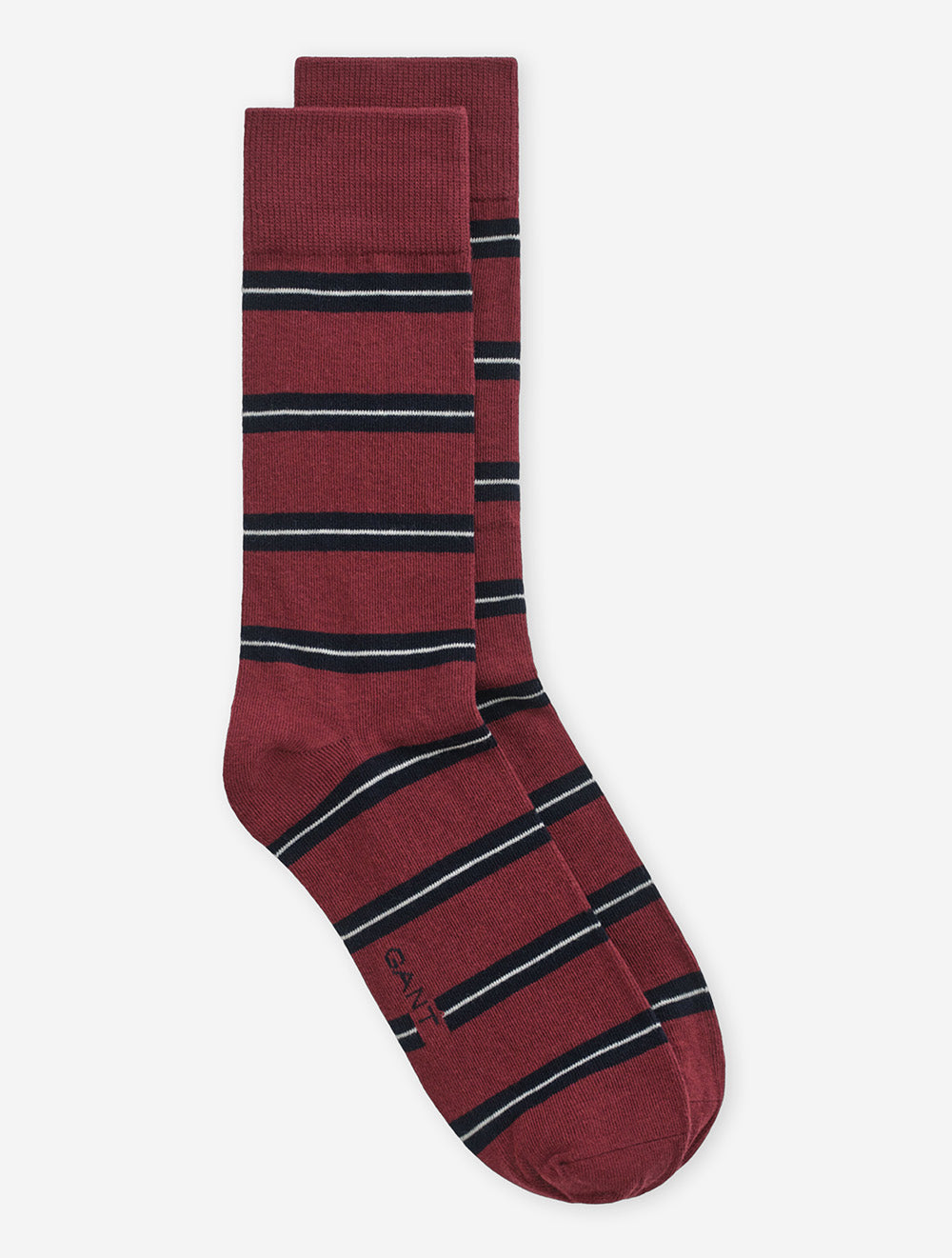 Collegiate Striped Socks Plumped Red