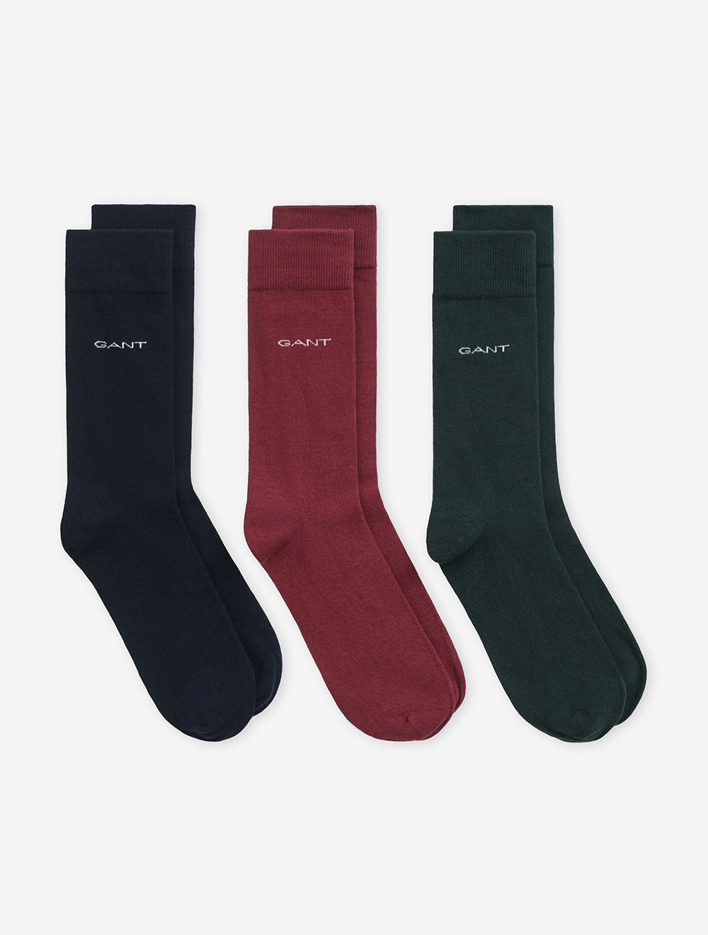 3-Pack Soft Cotton Socks Tartan Green