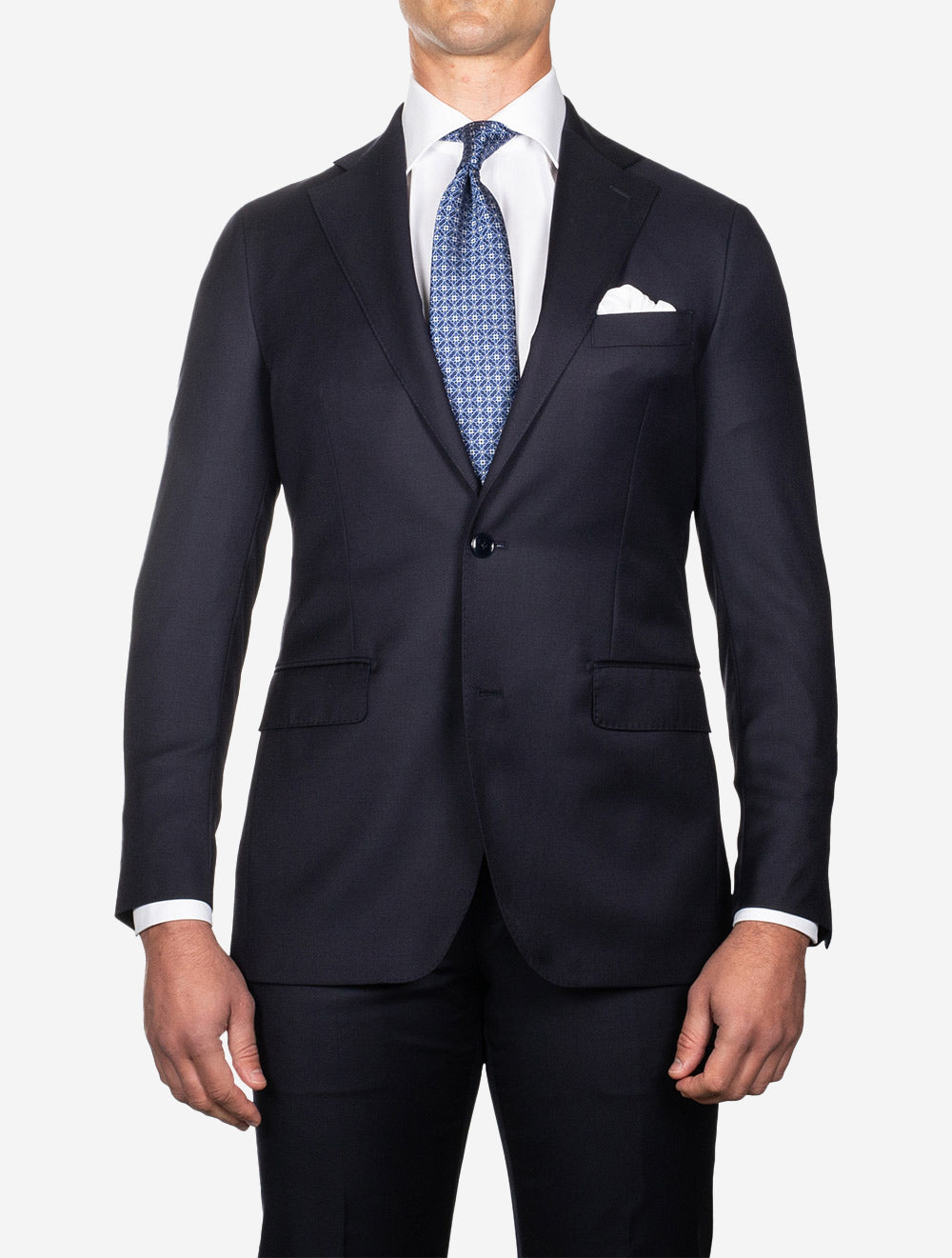 Costume deux pièces classique bleu marine