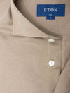 Eton Pique Jersey Shirt Beige