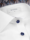 ETON Slim Fit Organic Cotton Signature Twill Shirt White