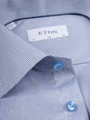 ETON Slim Fit Pin Dot Signature Twill Shirt Blue