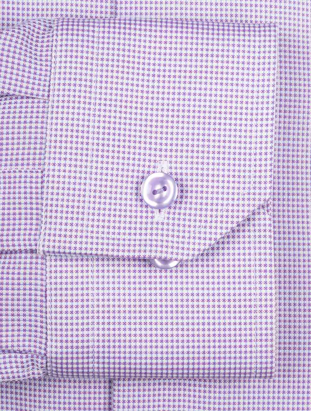 Eton Shirts Pin Dot Twill Shirt Purple AI3