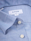 ETON Slim Fit Herringbone Flannel Shirt Sky Blue