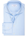 Contemporary Twill Weave 4 Way Stretch Shirt Blue