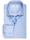 Contemporary Striped Fine Twill Shirt Blue