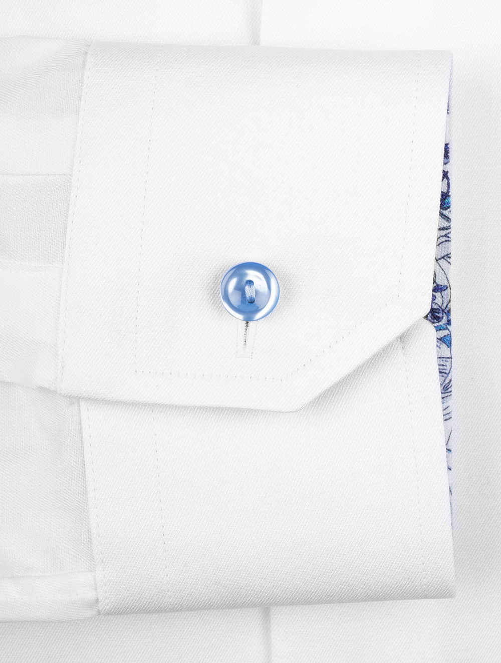 Eton Flower Inlay Slim Shirt White AI3