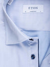 ETON Signature Twill Navy Detailes Contemporary Fit Shirt Blue