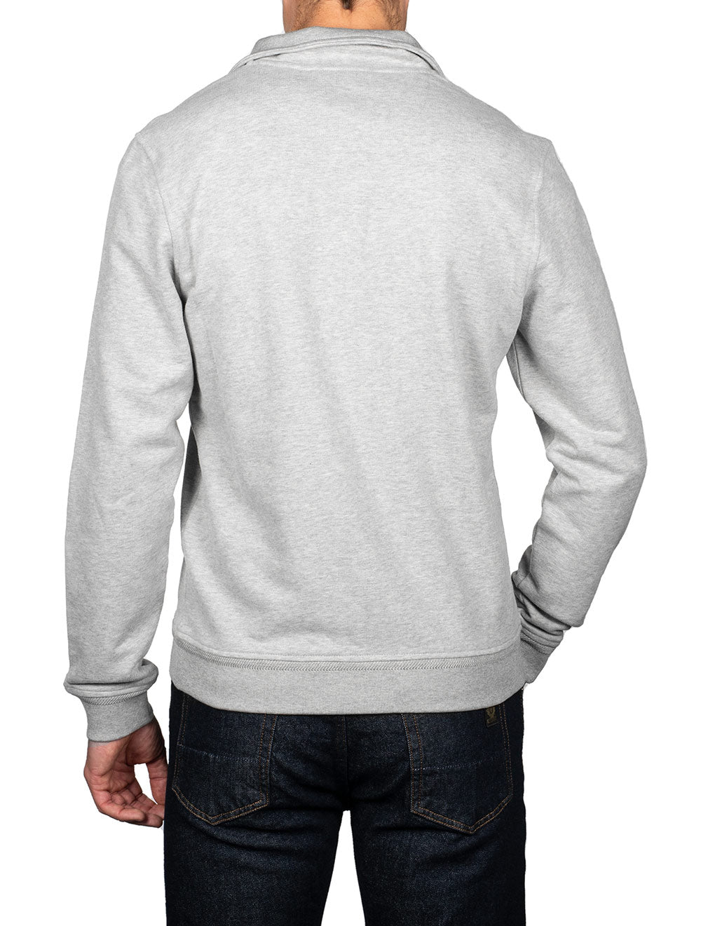 Quarter Zip Sweatshirt Grey Melange