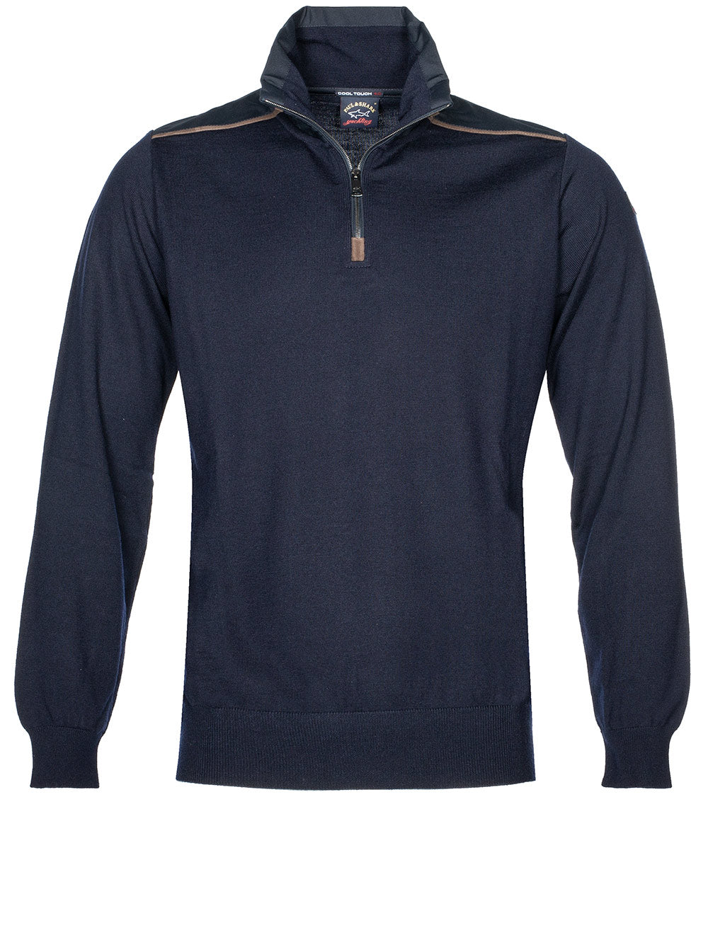 Paul And Shark Halfzip With Detail Navy MI